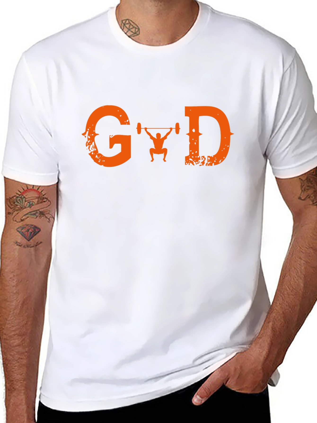 Graphic T-Shirt - Orange G Lifting D Design