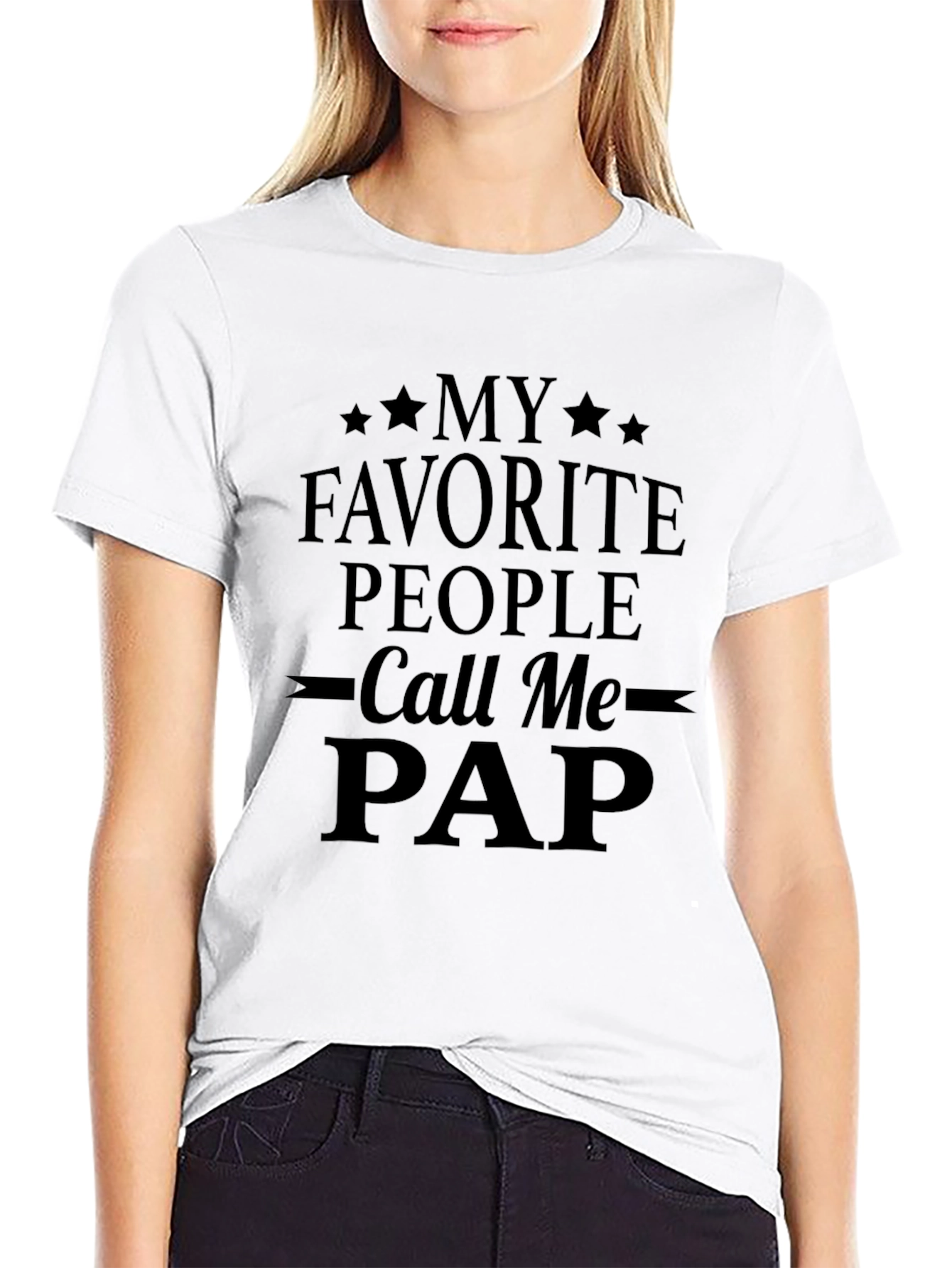 My Favorite People Call Me Pap Black T-Shirt