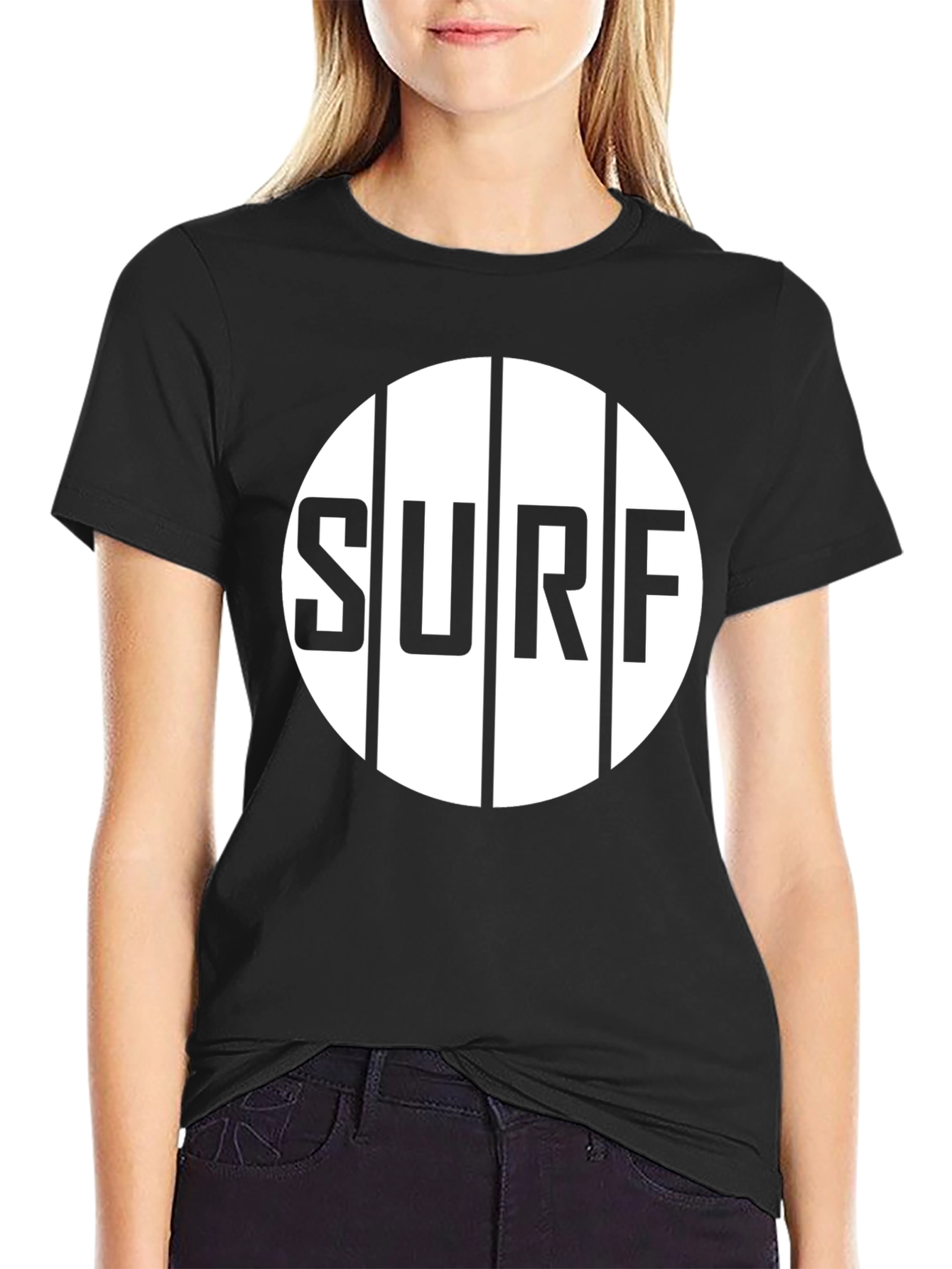 Surf Graphic Tee - Black Casual Shirt