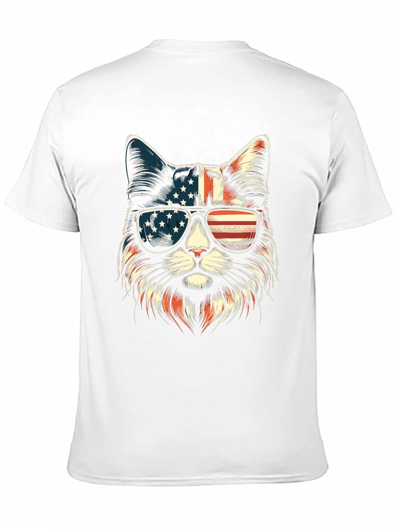 Patriotic Cat Sunglasses T-Shirt