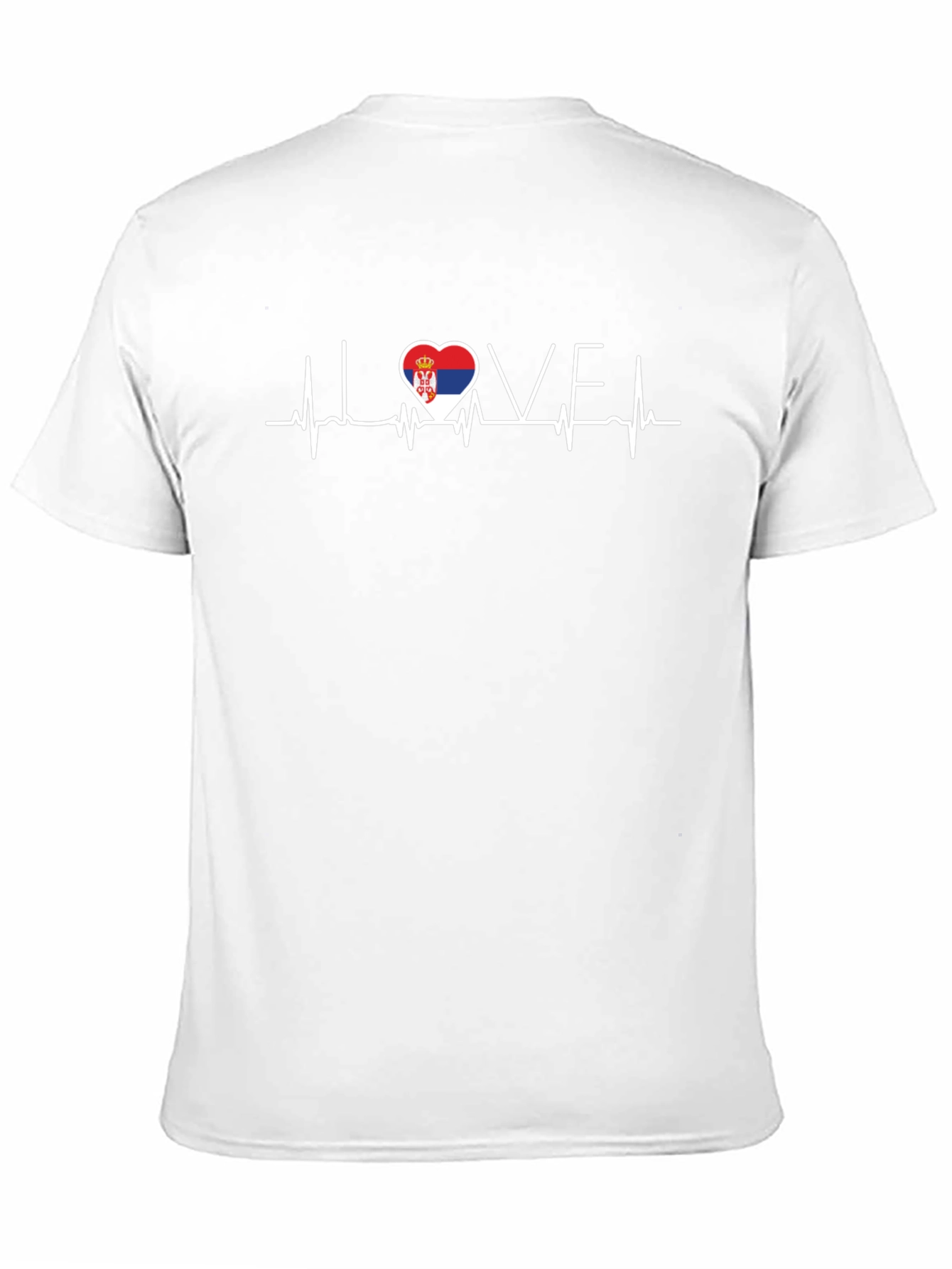 Serbian Pride Love Heartbeat T-Shirt