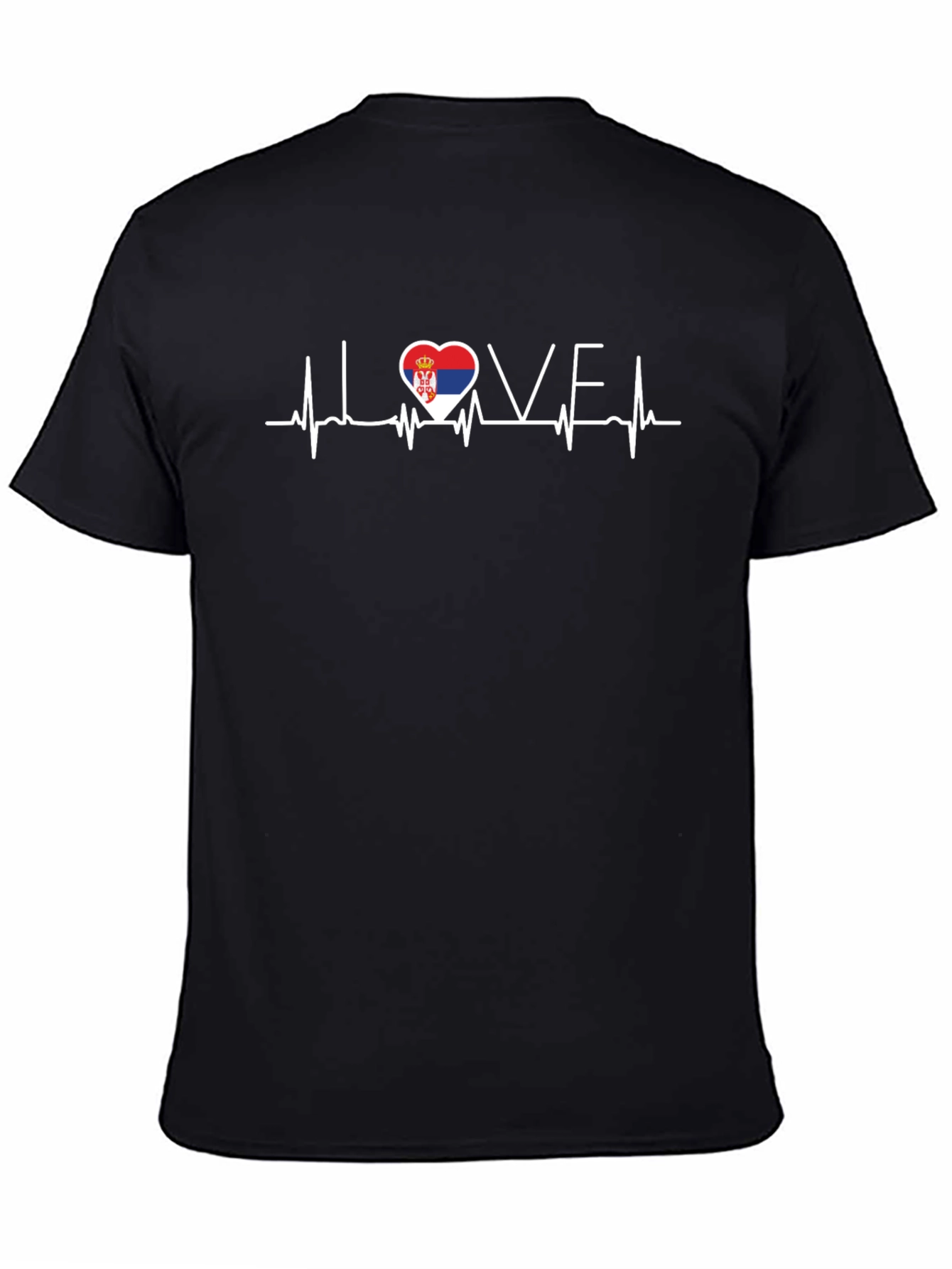 Serbian Pride Love Heartbeat T-Shirt