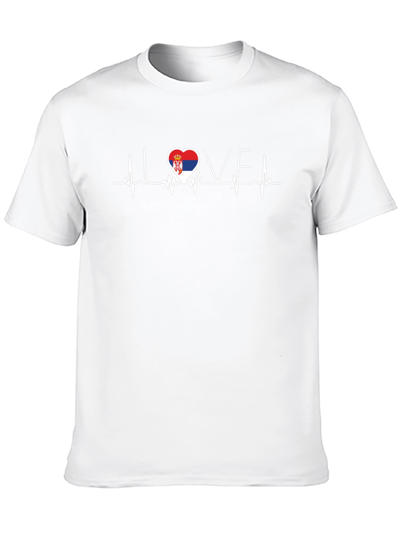 Serbian Pride Love Heartbeat T-Shirt