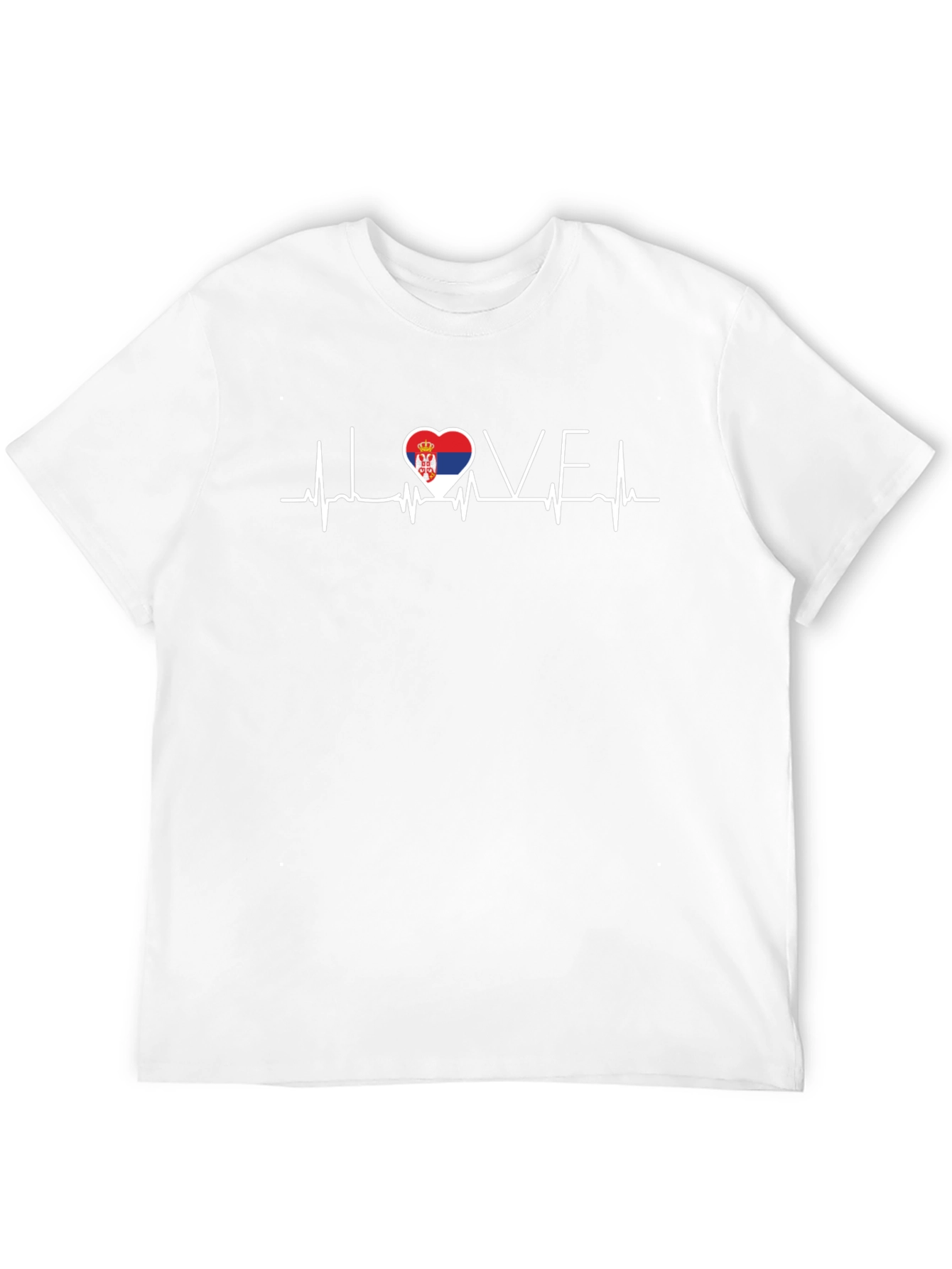 Serbian Pride Love Heartbeat T-Shirt