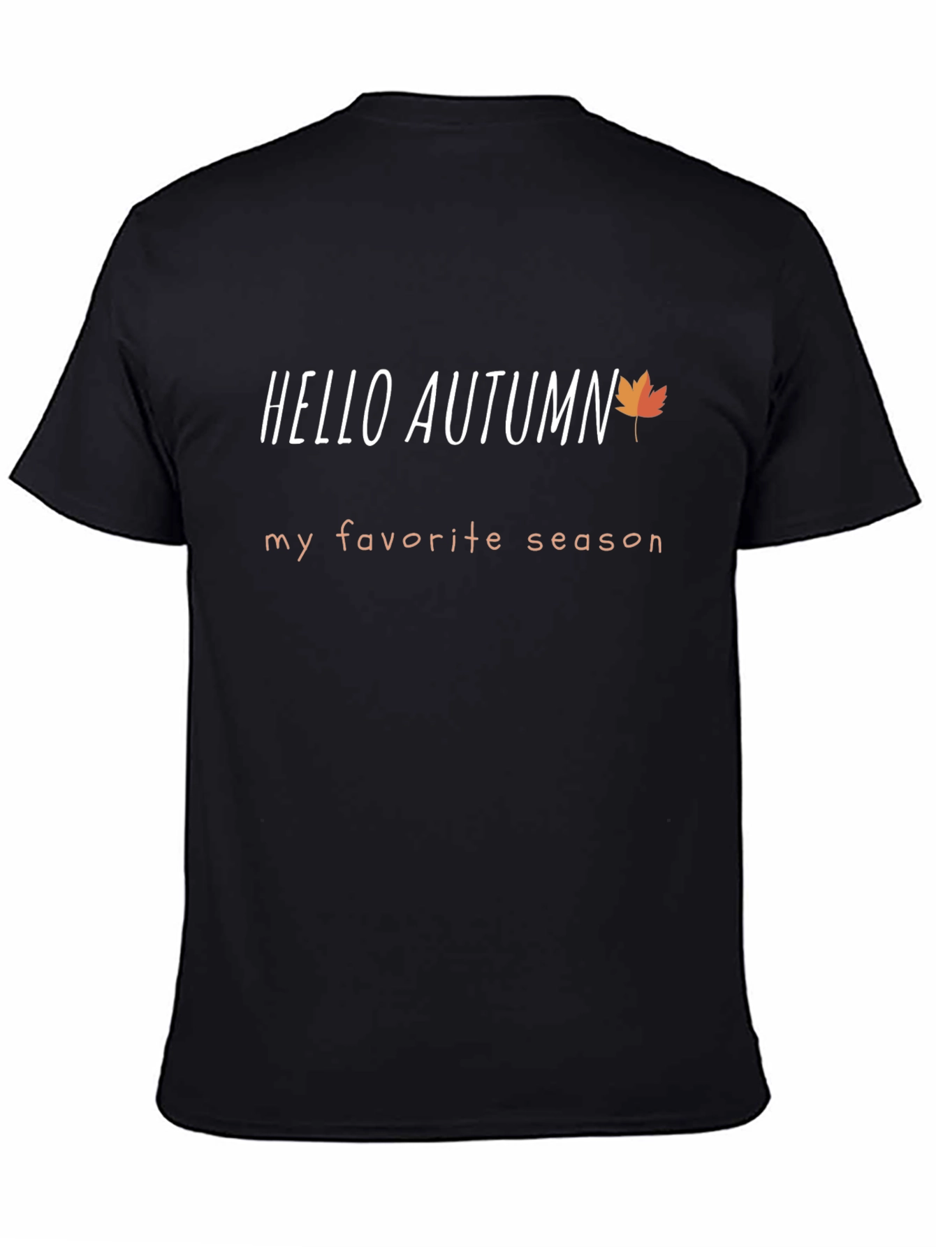 Hello Autumn Black T-Shirt - Fall Fashion