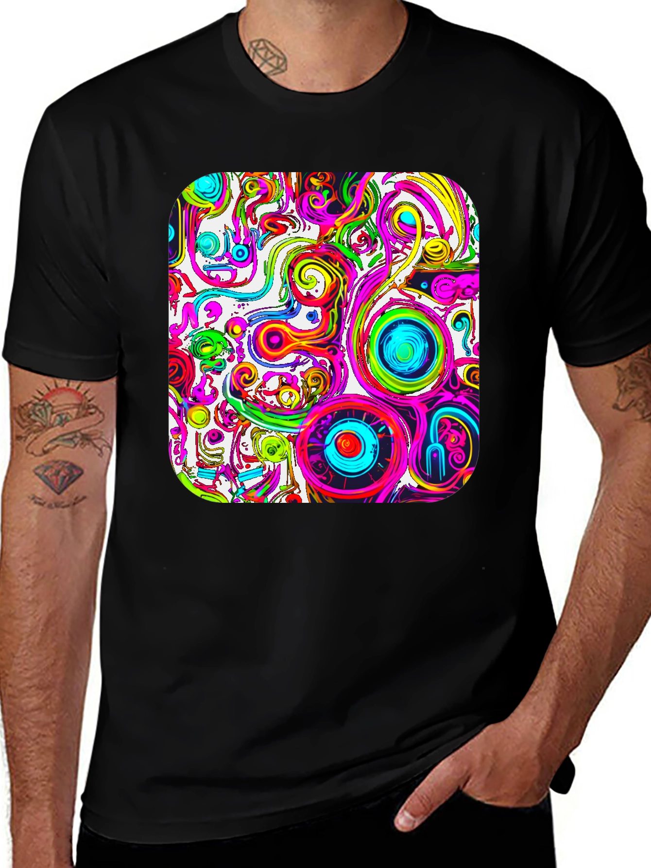 Psychedelic Swirl T-Shirt - Vivid Graphic Tee