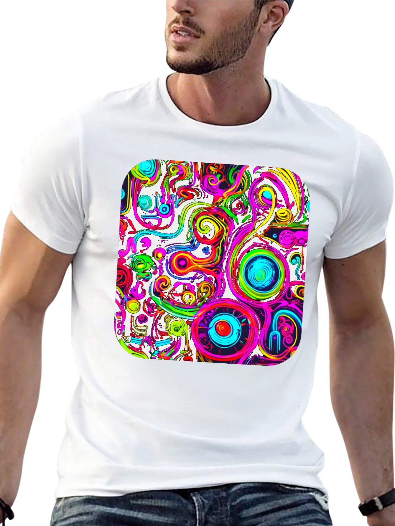 Psychedelic Swirl T-Shirt - Vivid Graphic Tee