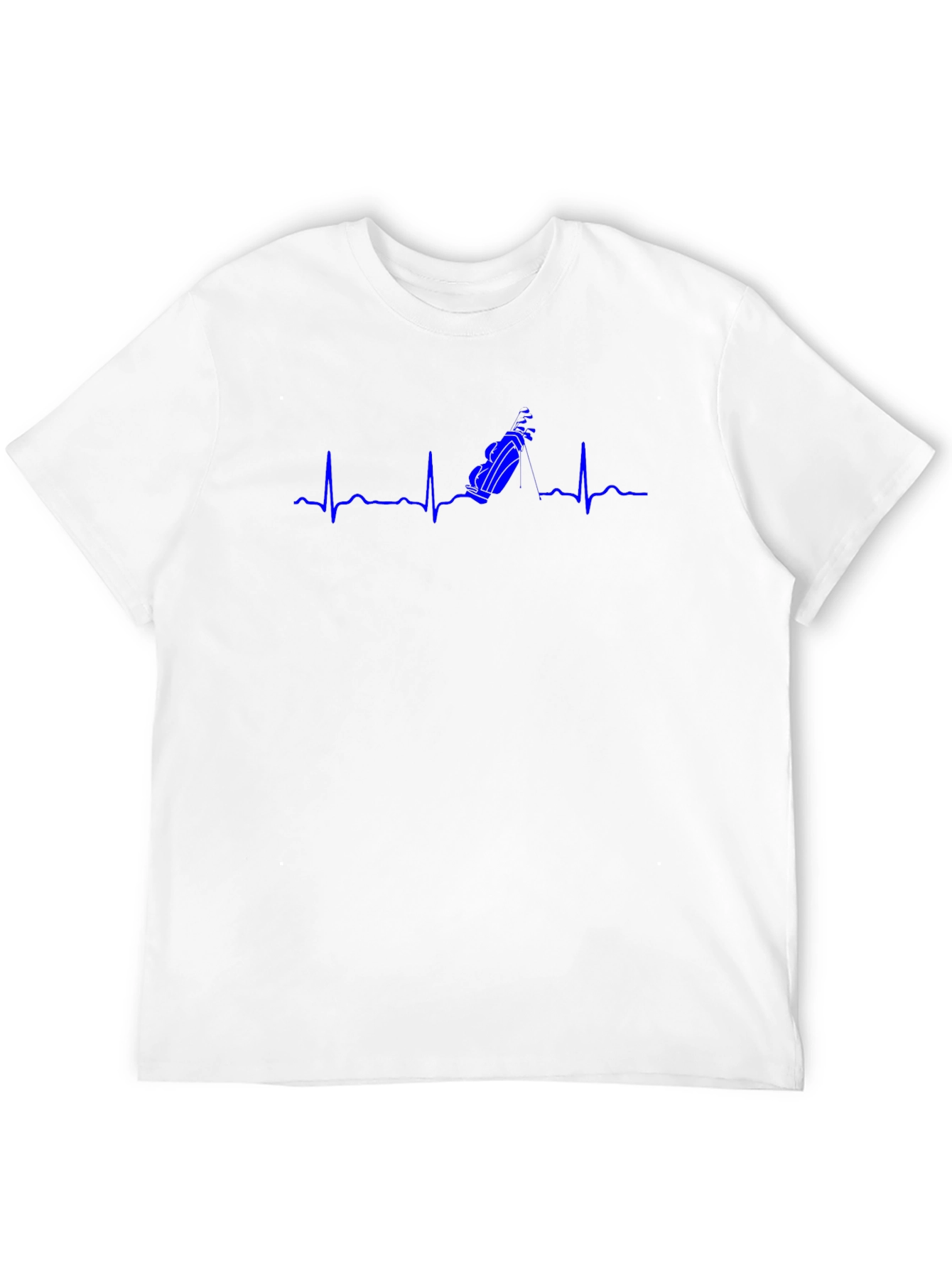 Golf Heartbeat T-Shirt - Black