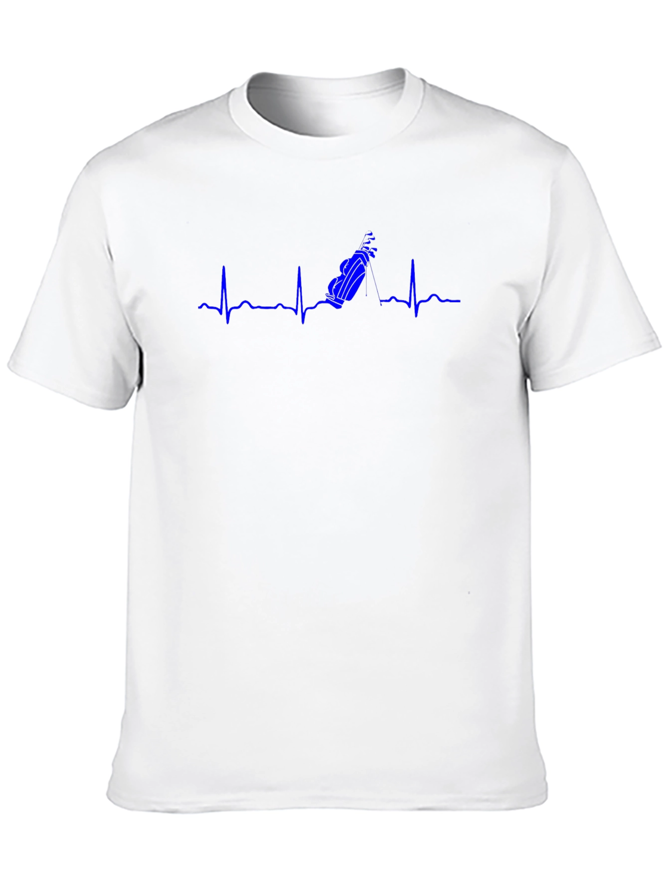 Golf Heartbeat T-Shirt - Black