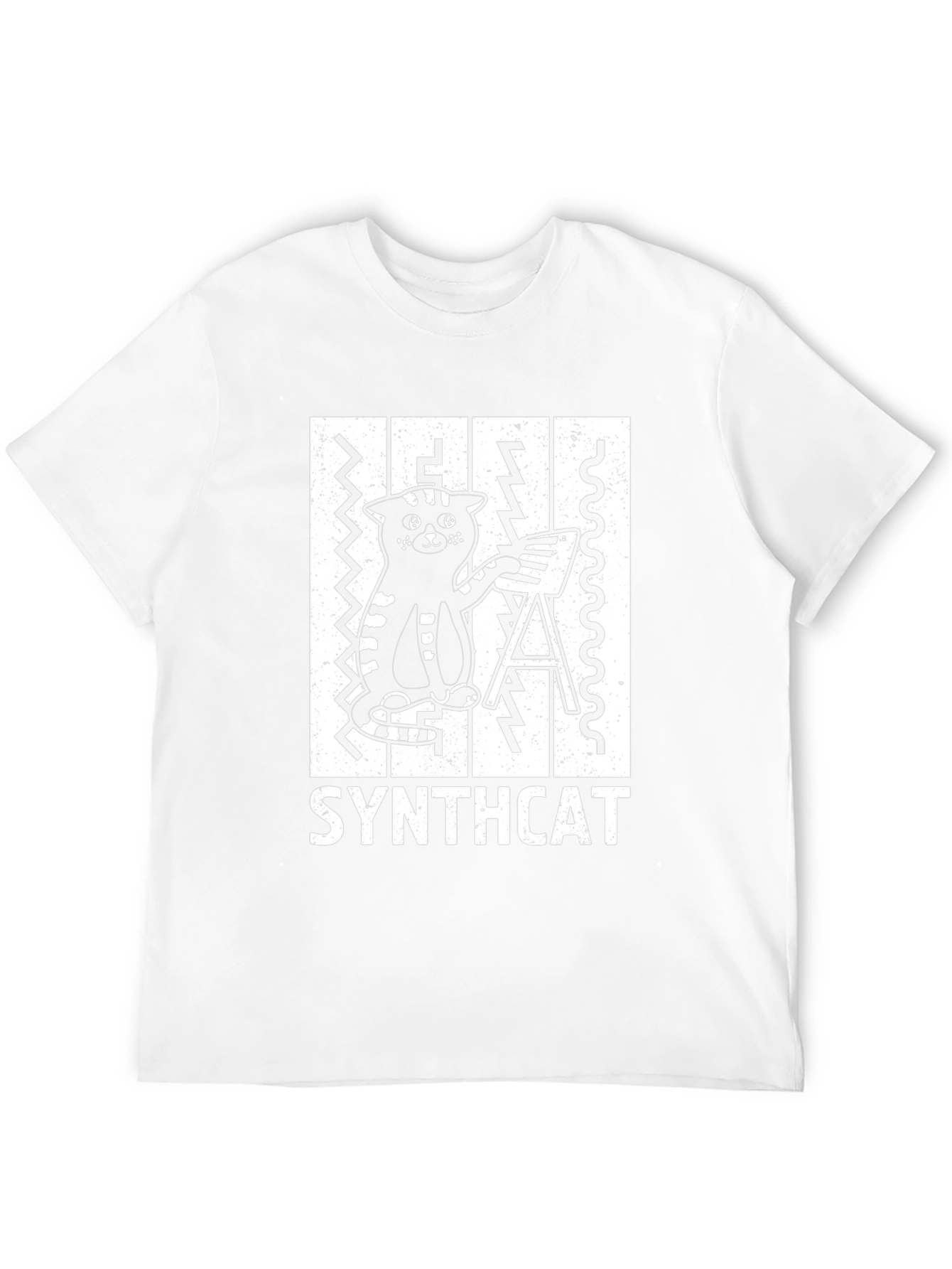 Synthcat Graphic T-Shirt - Cool Music Lover Tee
