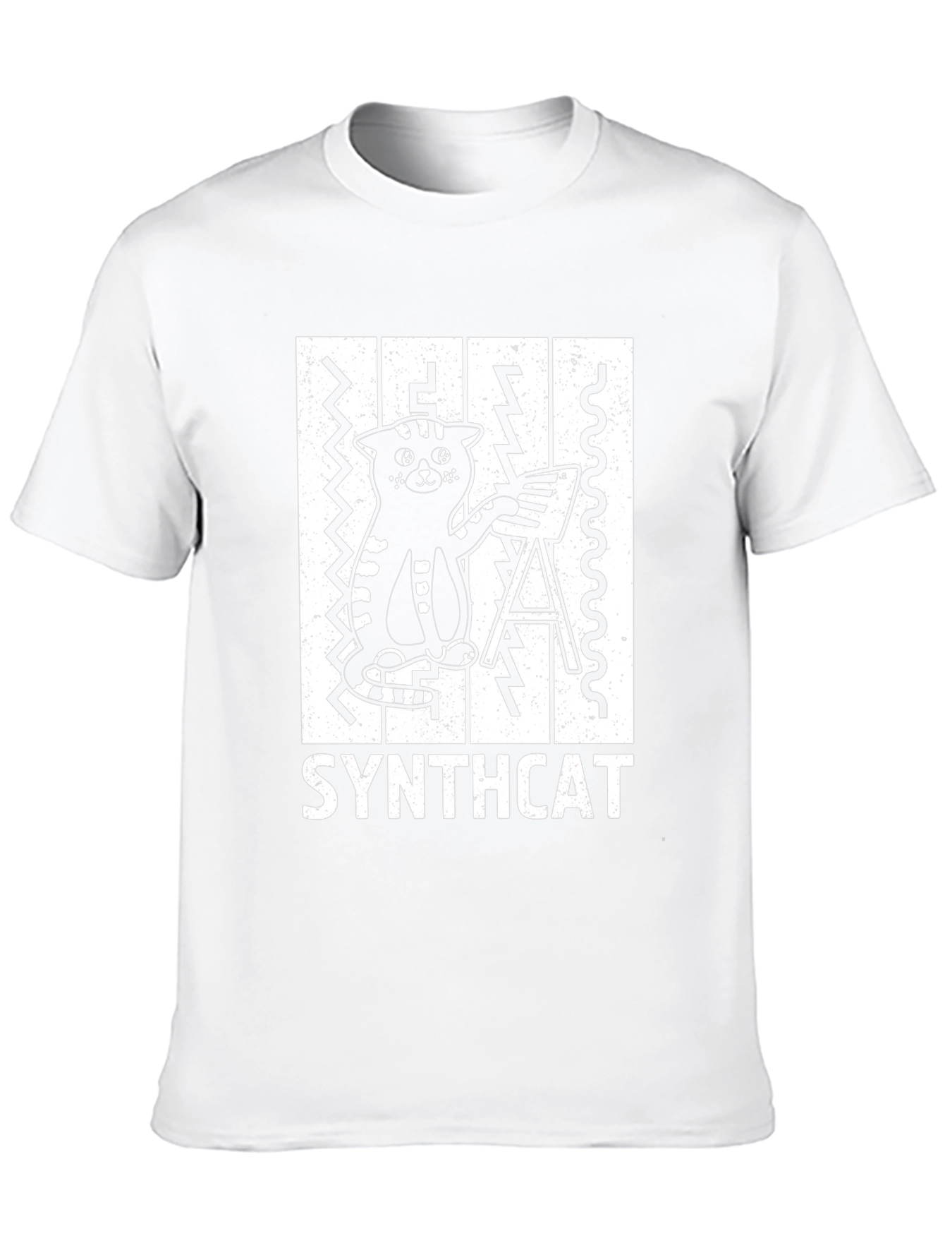 Synthcat Graphic T-Shirt - Cool Music Lover Tee
