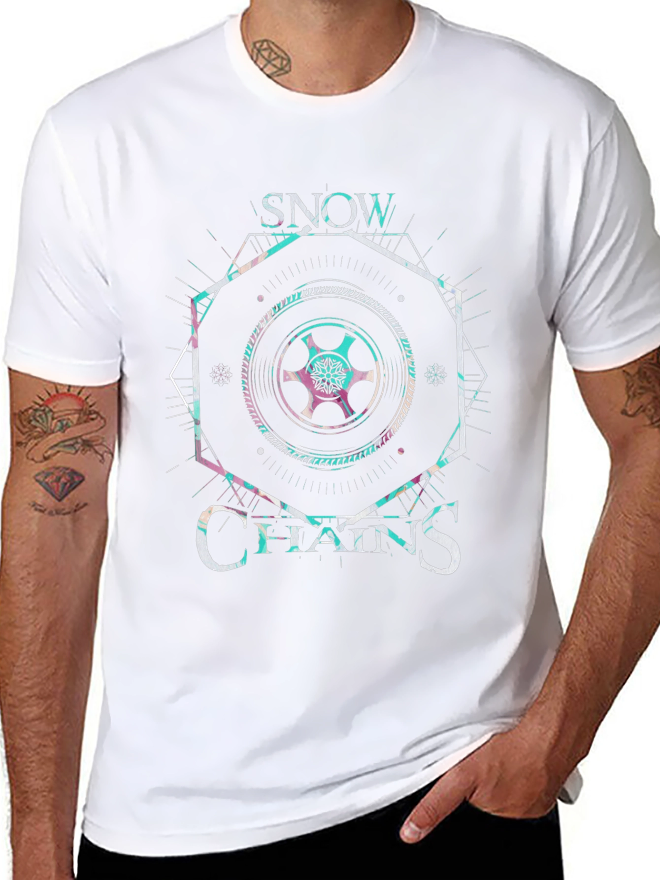 Snow Chains Graphic Tee - Black