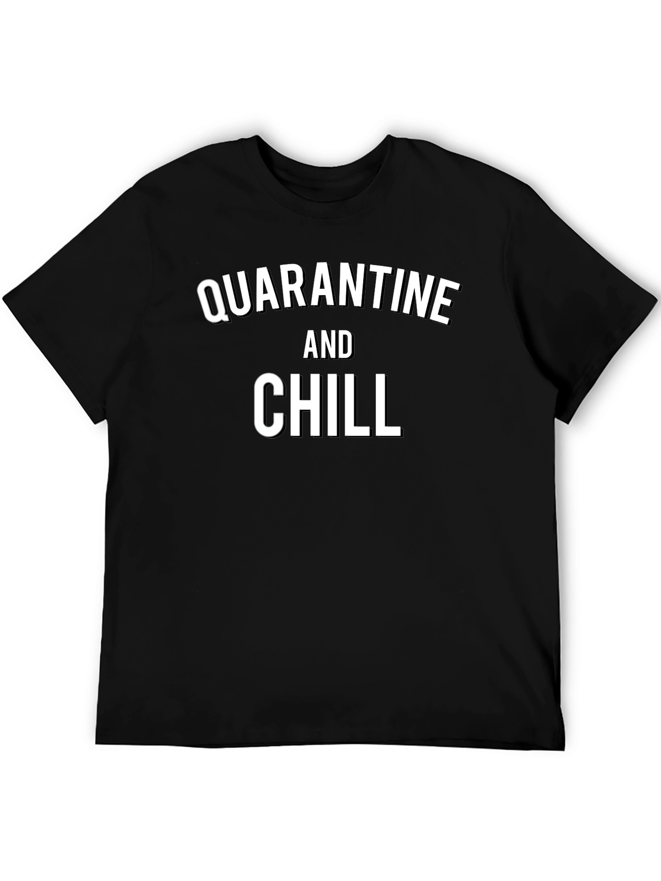 Quarantine and Chill Graphic Tee - Black