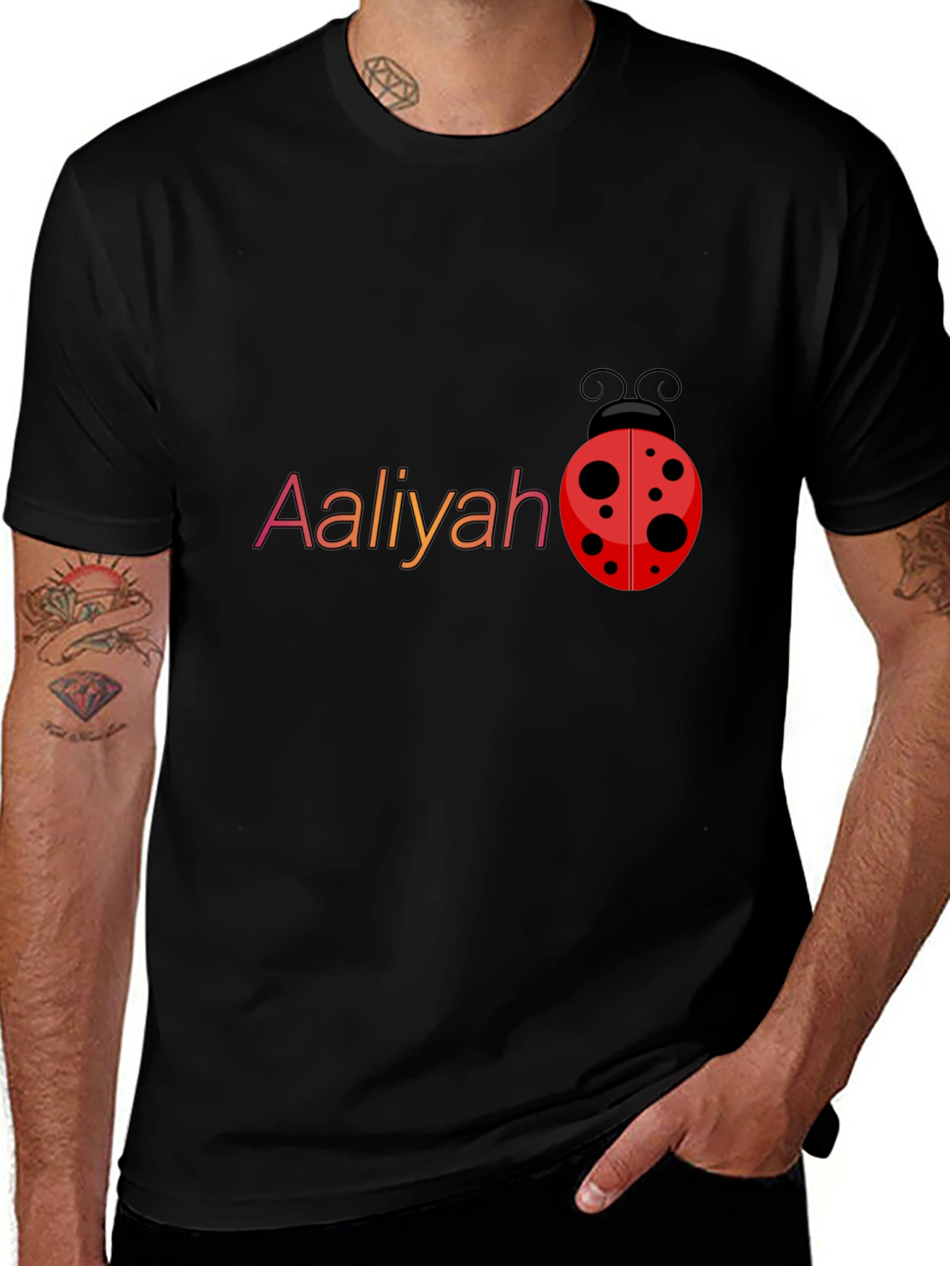 Aaliyah Ladybug Graphic Tee - Trendy & Unique