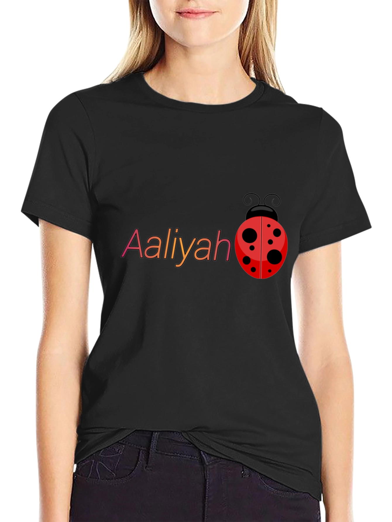 Aaliyah Ladybug Graphic Tee - Trendy & Unique