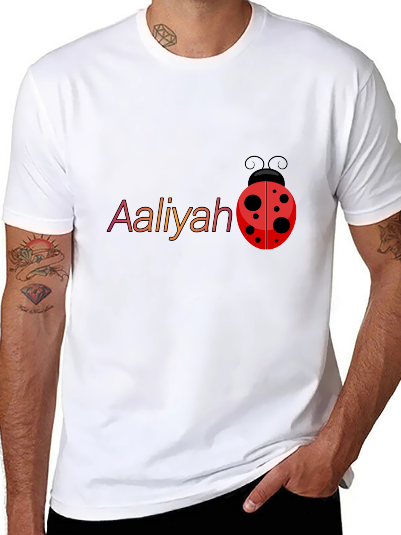 Aaliyah Ladybug Graphic Tee - Trendy & Unique