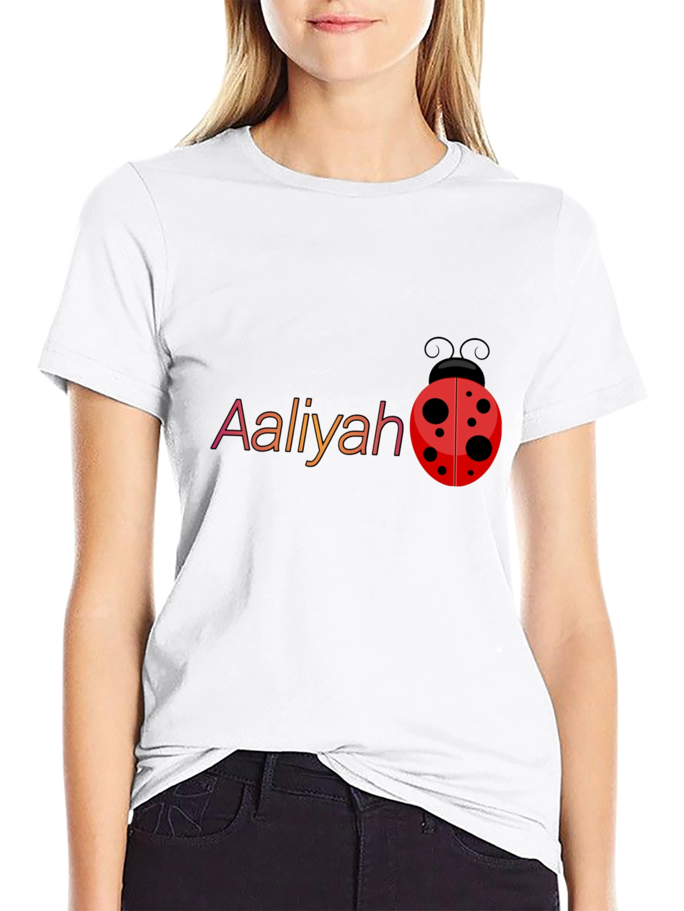 Aaliyah Ladybug Graphic Tee - Trendy & Unique