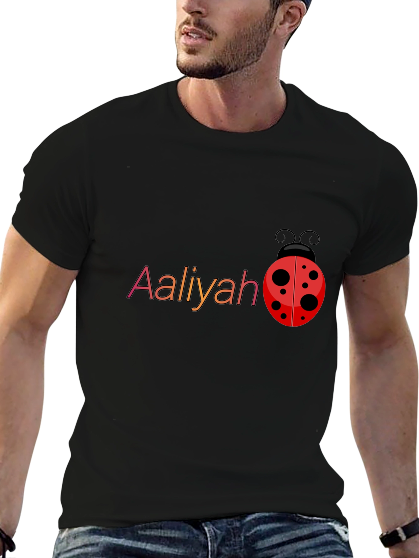Aaliyah Ladybug Graphic Tee - Trendy & Unique