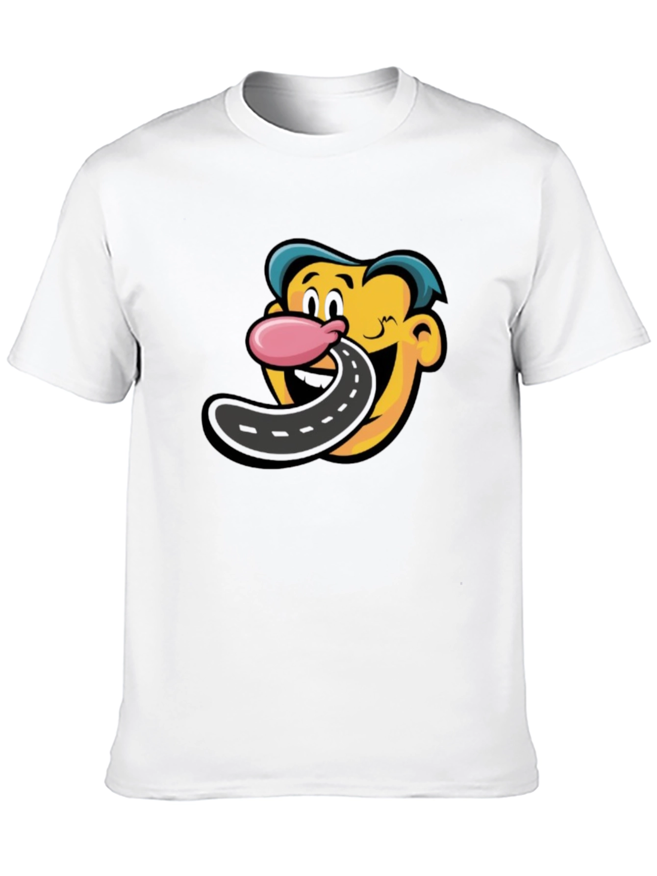 Cartoon Road Tongue T-Shirt