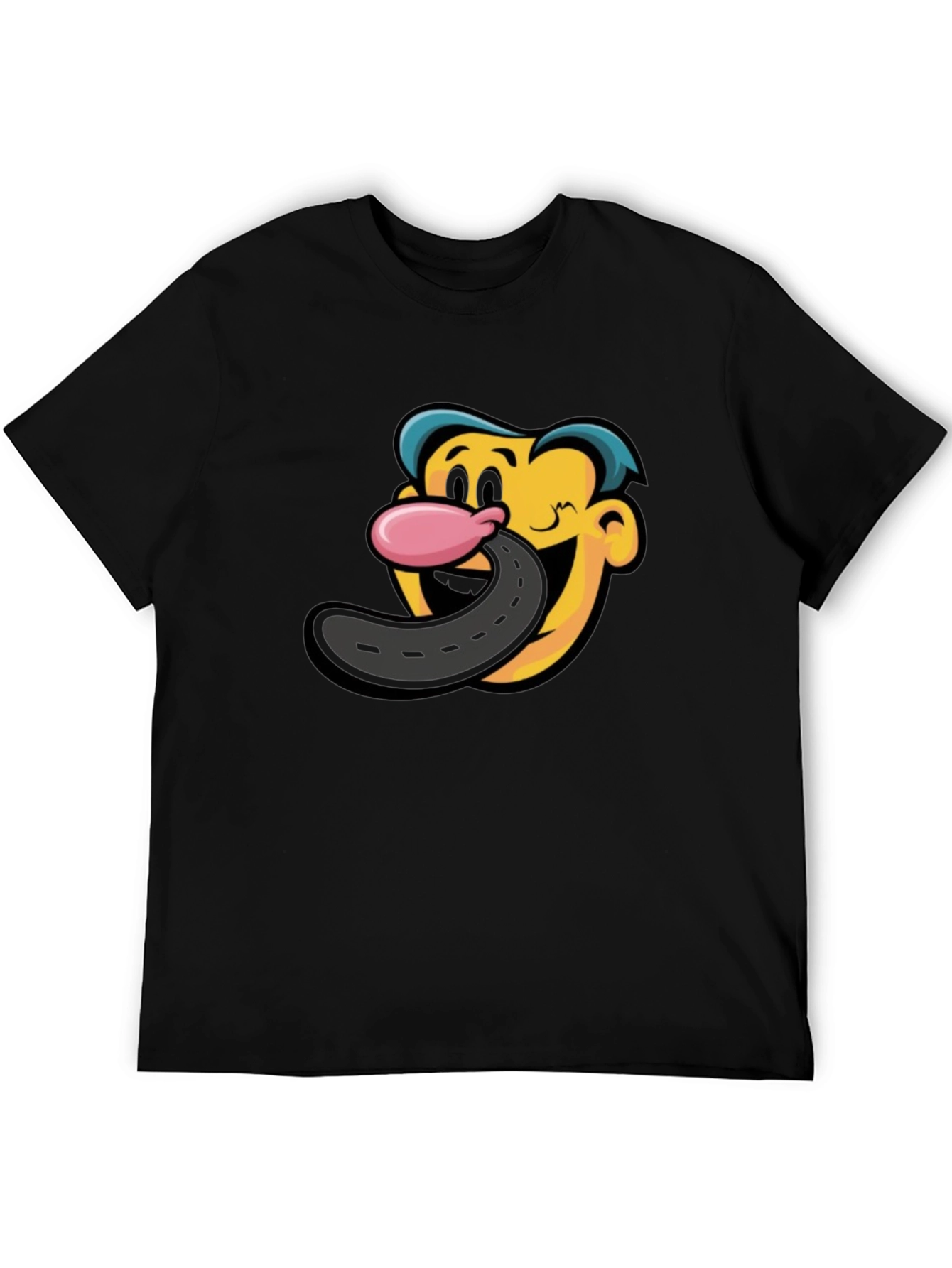 Cartoon Road Tongue T-Shirt