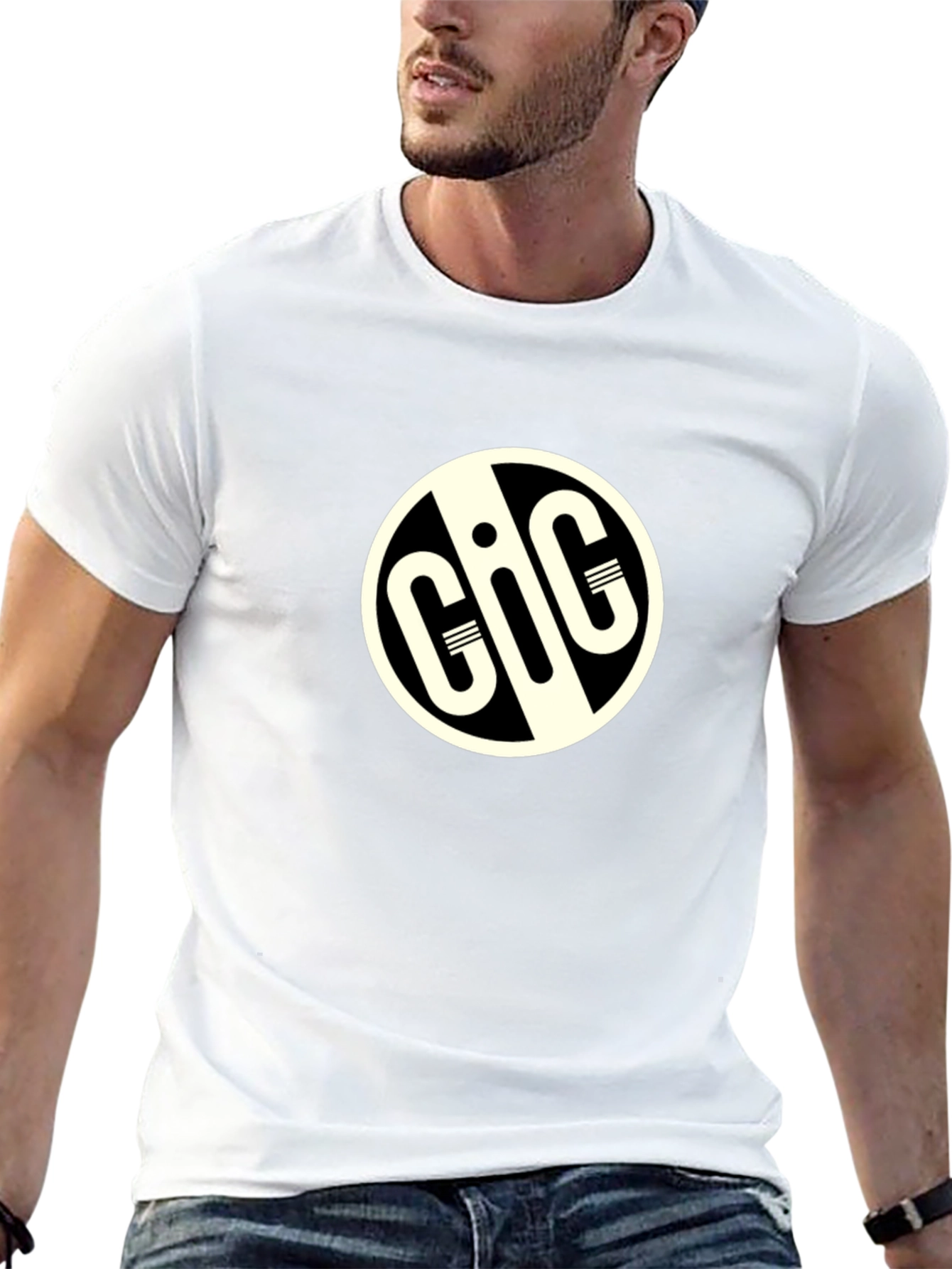 GIG Logo Black T-Shirt - Stylish Round Design