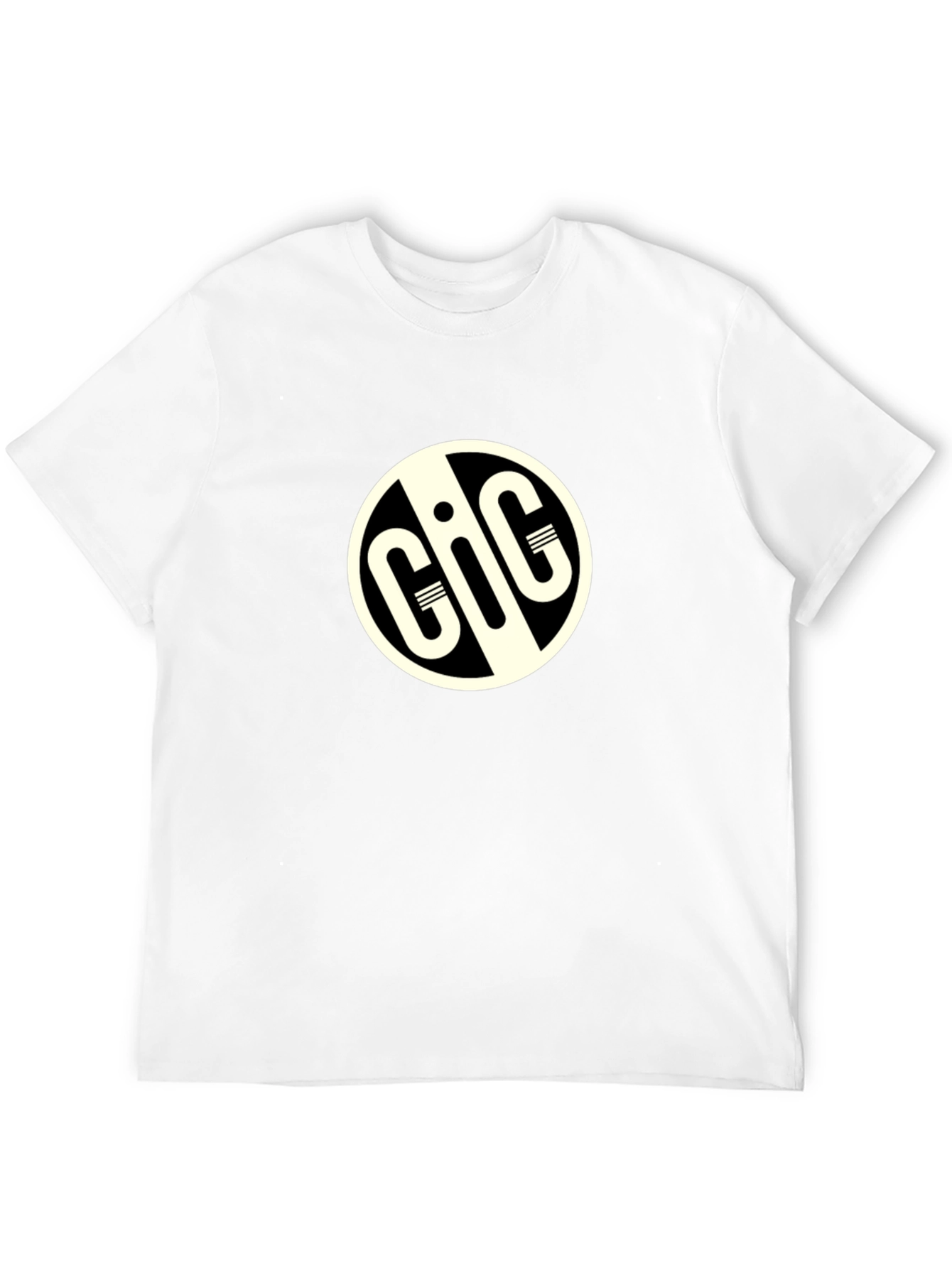 GIG Logo Black T-Shirt - Stylish Round Design