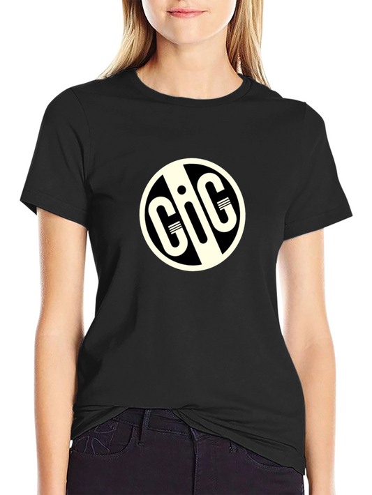 GIG Logo Black T-Shirt - Stylish Round Design