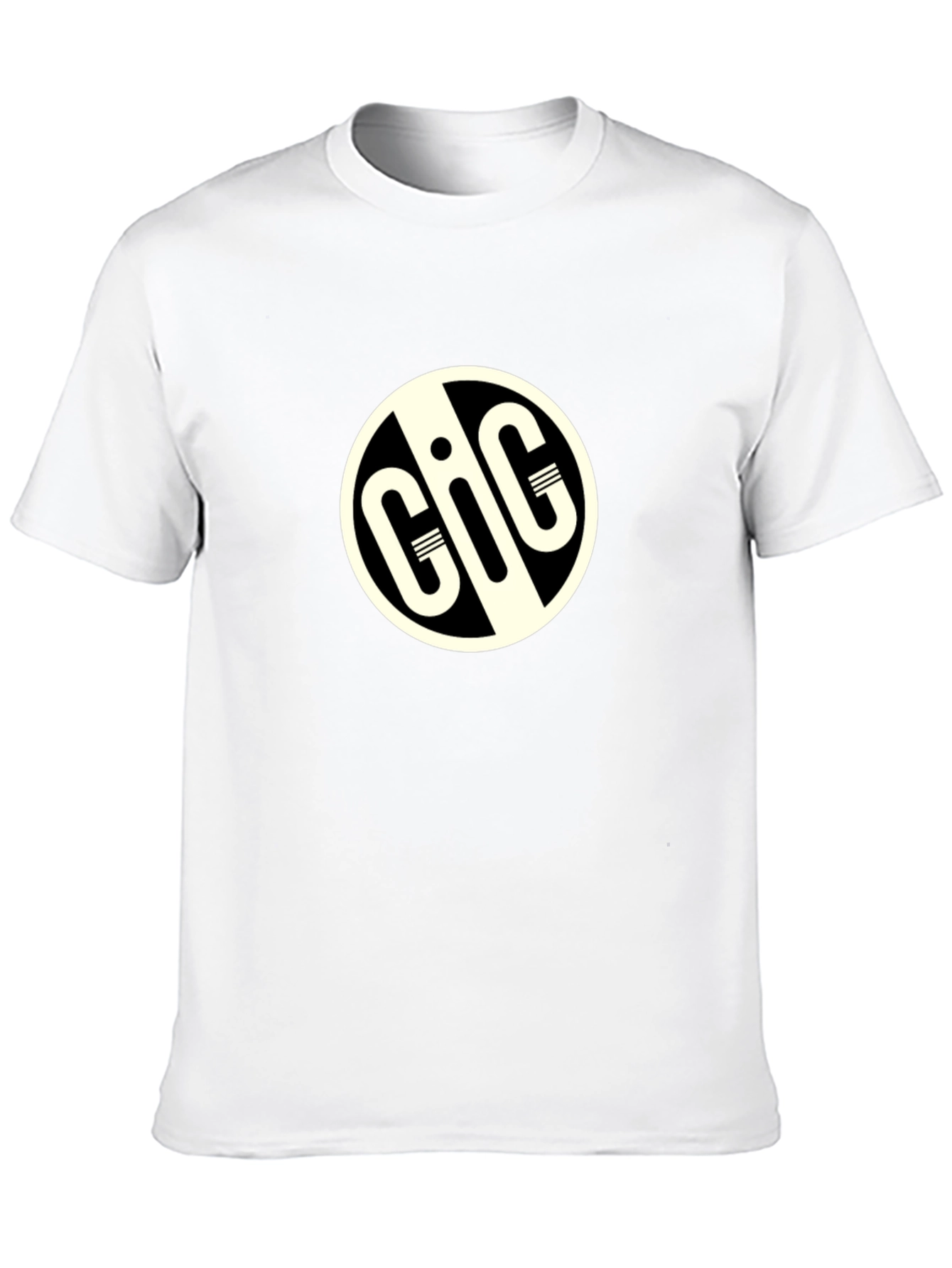 GIG Logo Black T-Shirt - Stylish Round Design