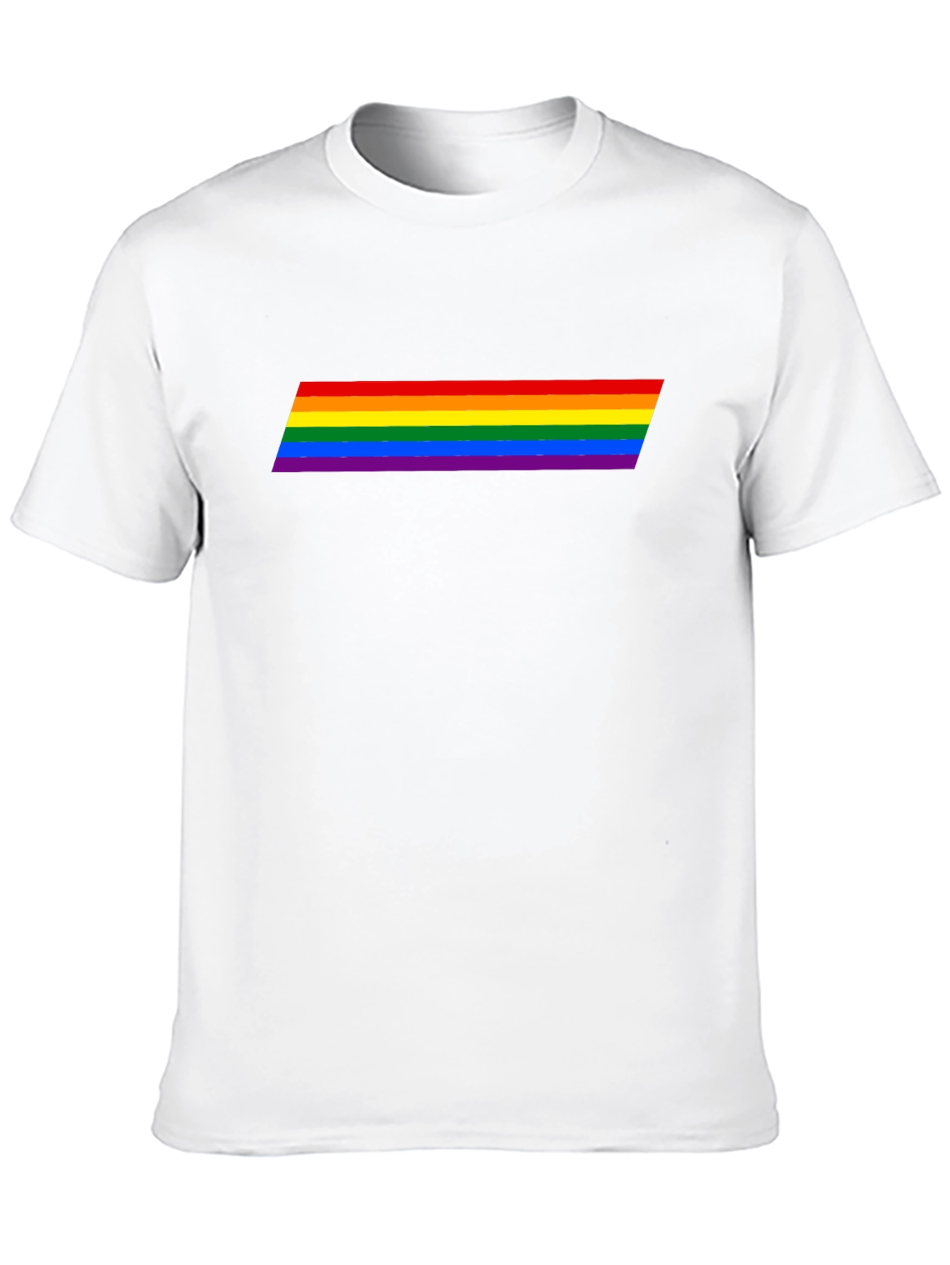 LGBT Pride Rainbow Stripe Black T-Shirt