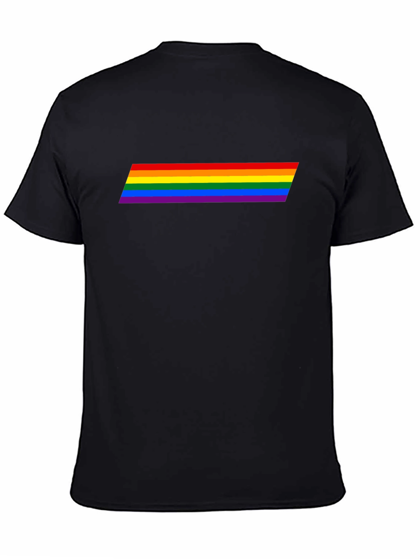 LGBT Pride Rainbow Stripe Black T-Shirt