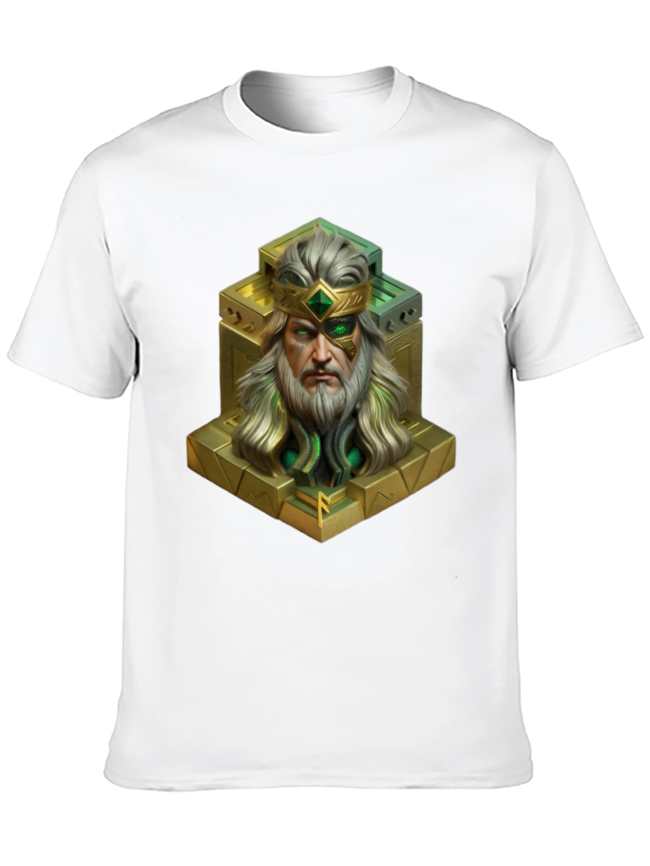 King Statue Graphic Tee - Unique Design Black T-Shirt