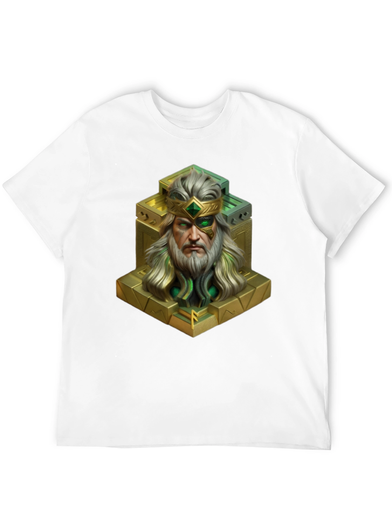 King Statue Graphic Tee - Unique Design Black T-Shirt