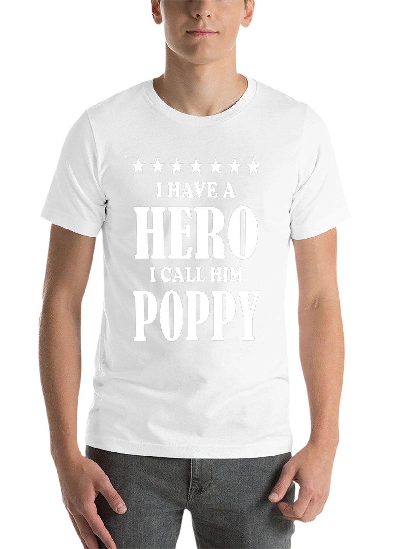 Hero Poppy T-Shirt - Gift for Grandfather