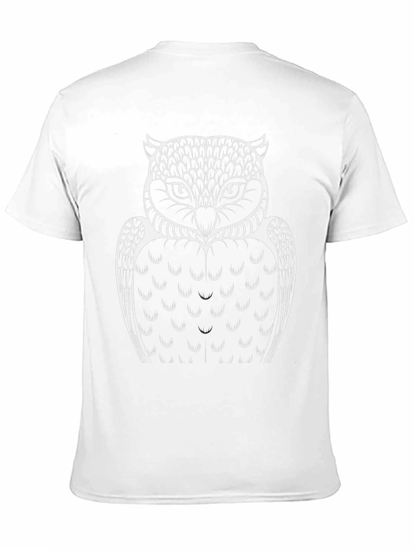 Owl Graphic Tee - Mens Black Crew Neck