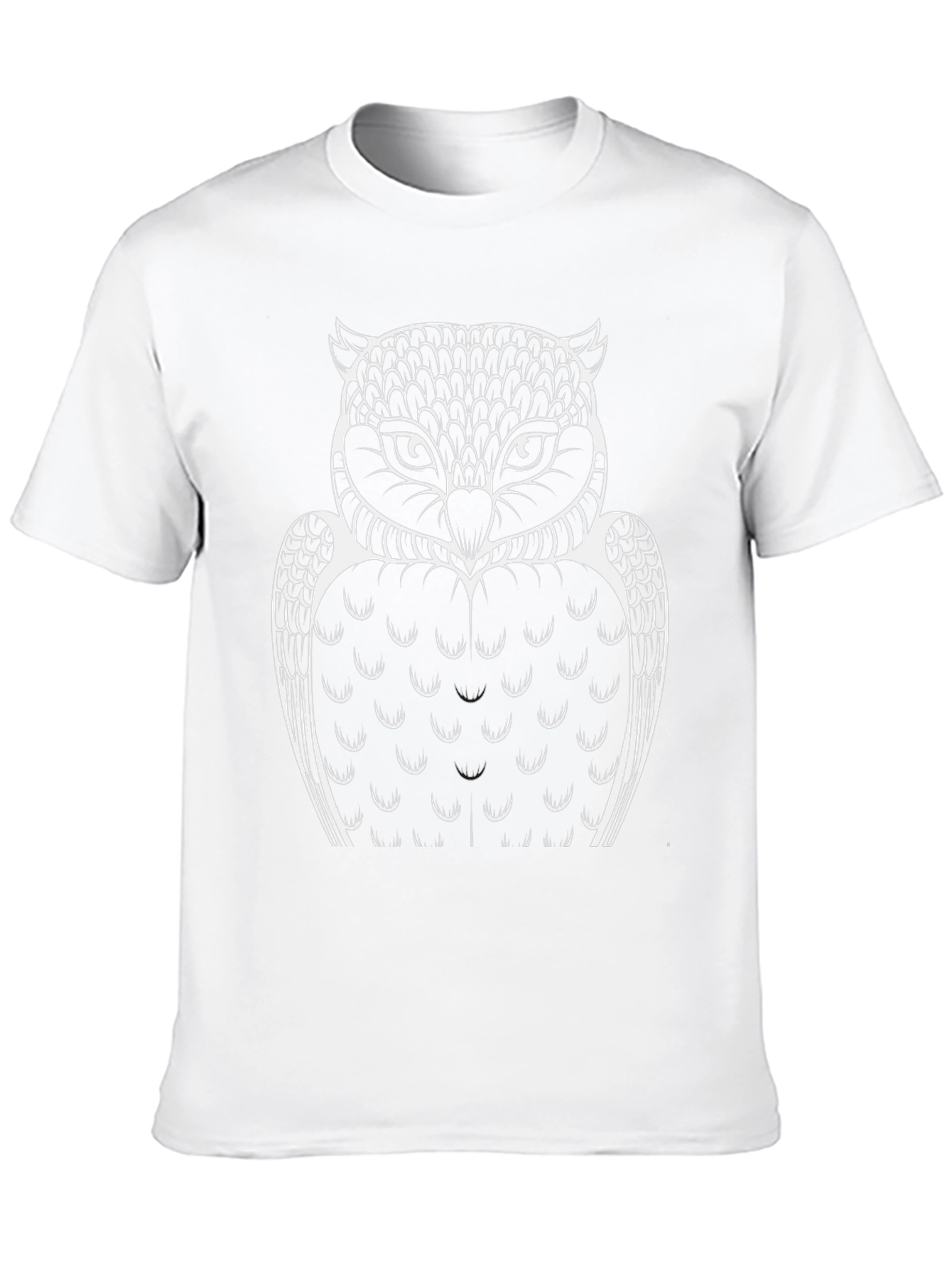 Owl Graphic Tee - Mens Black Crew Neck