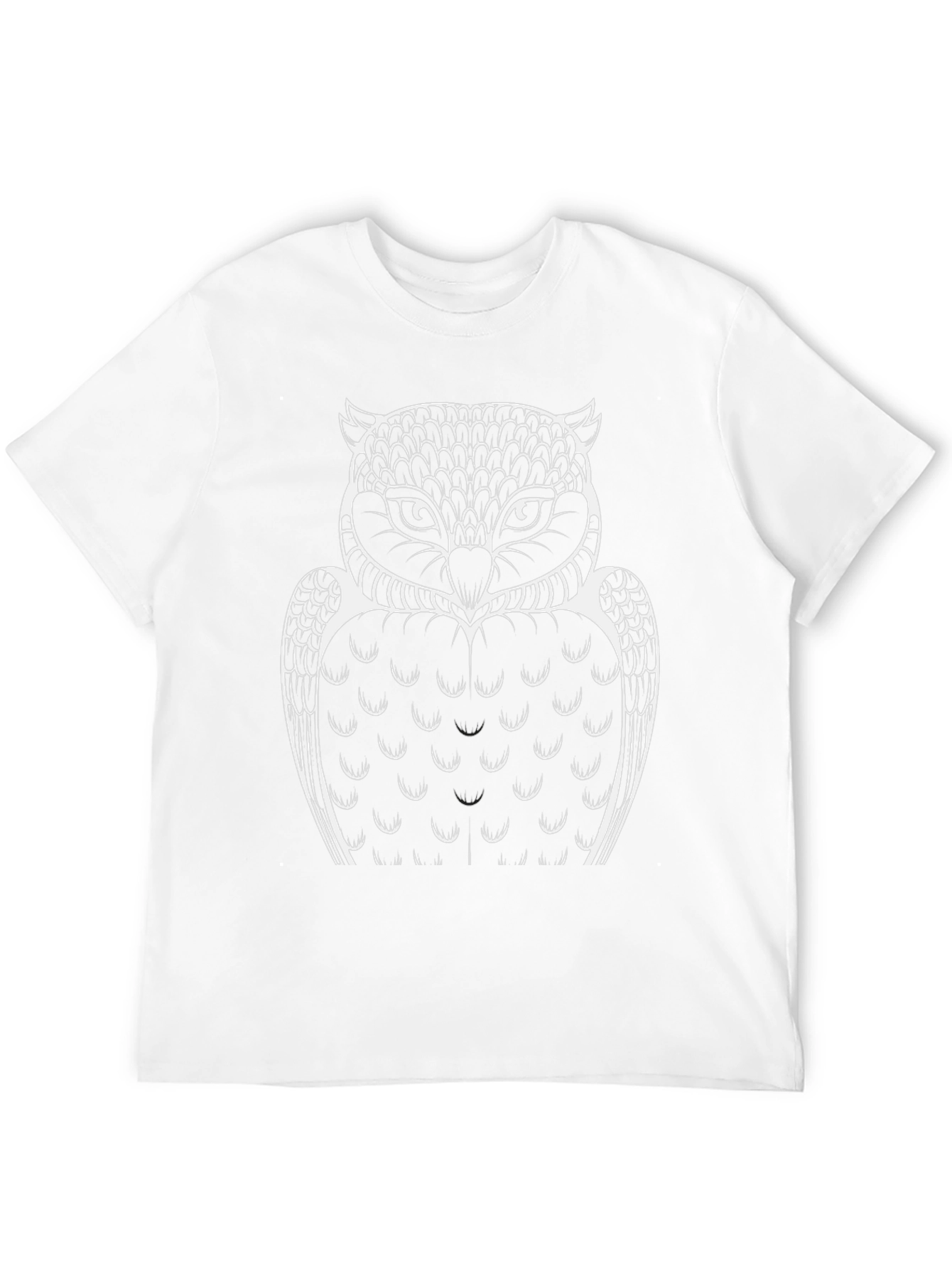 Owl Graphic Tee - Mens Black Crew Neck