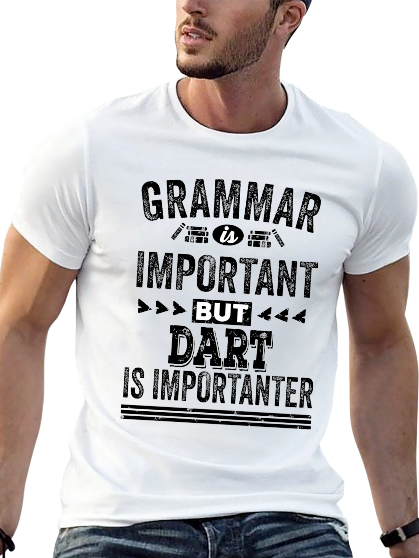 Funny Dart Is Importanter Grammar T-Shirt
