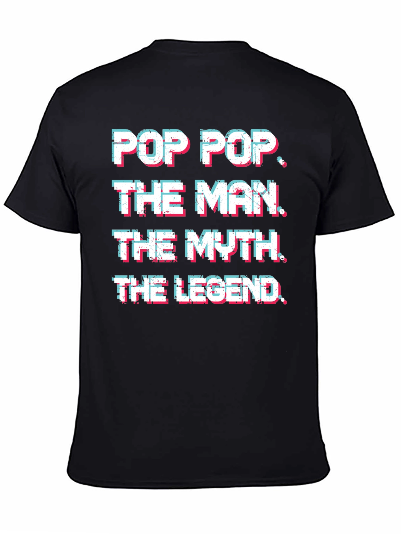 Pop Pop The Man Myth Legend Black T-Shirt