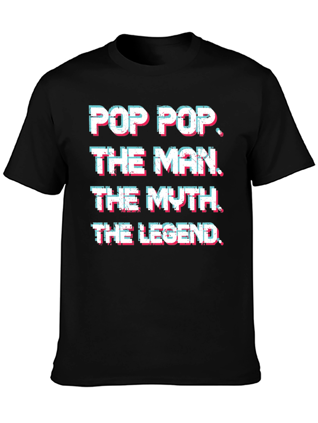 Pop Pop The Man Myth Legend Black T-Shirt