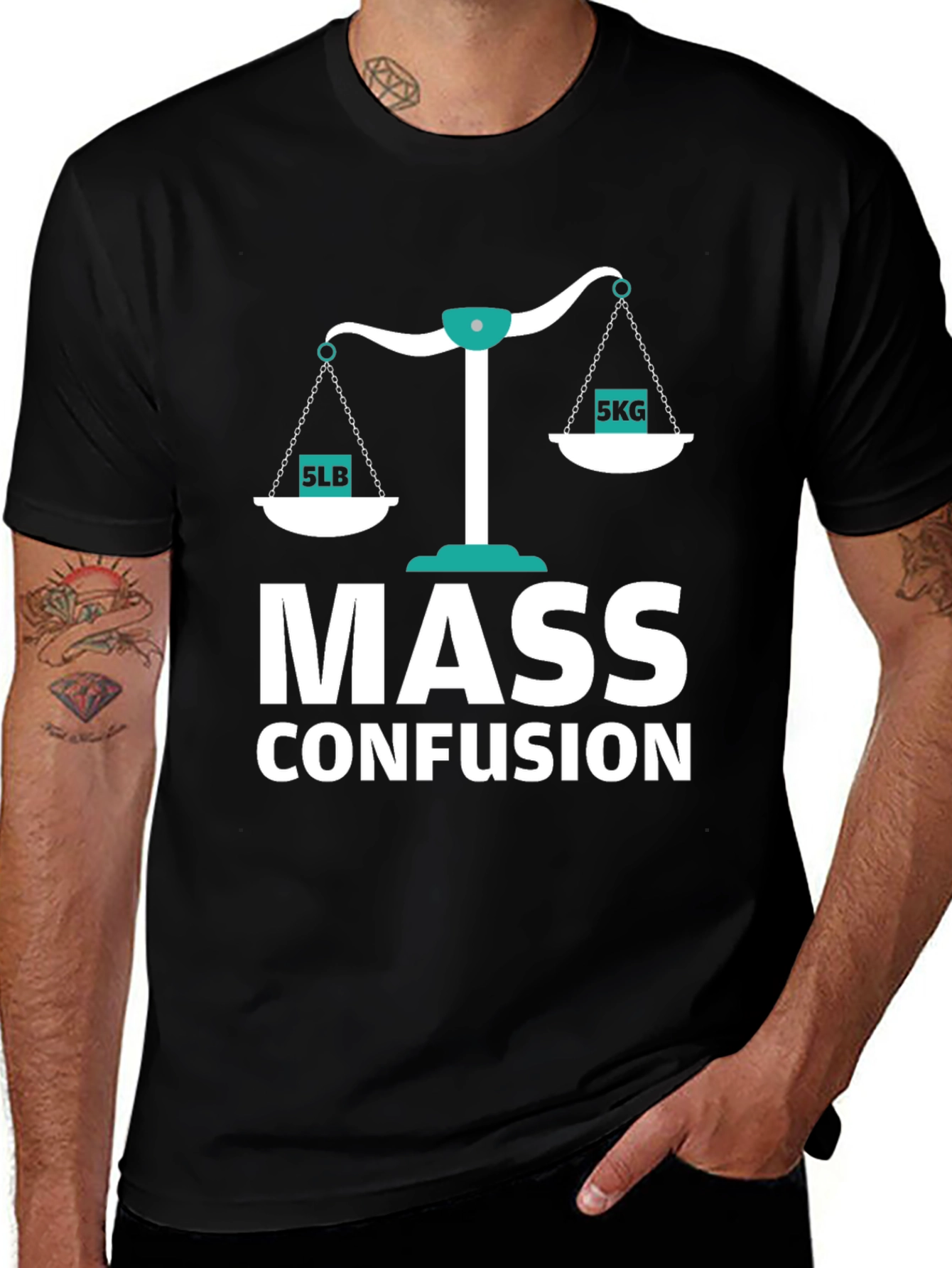 Mass Confusion T-Shirt Funny Physics Pun Tee