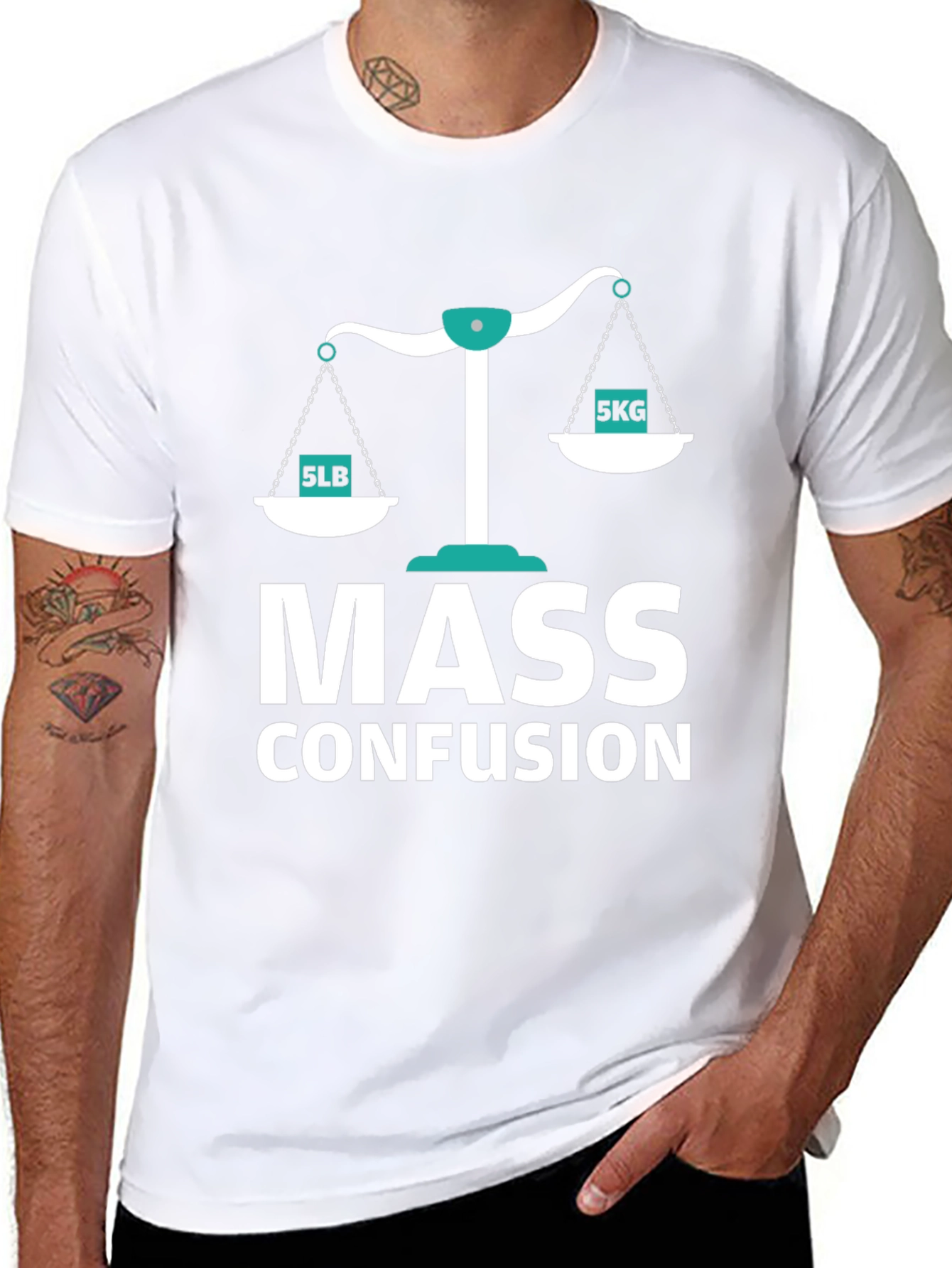 Mass Confusion T-Shirt Funny Physics Pun Tee