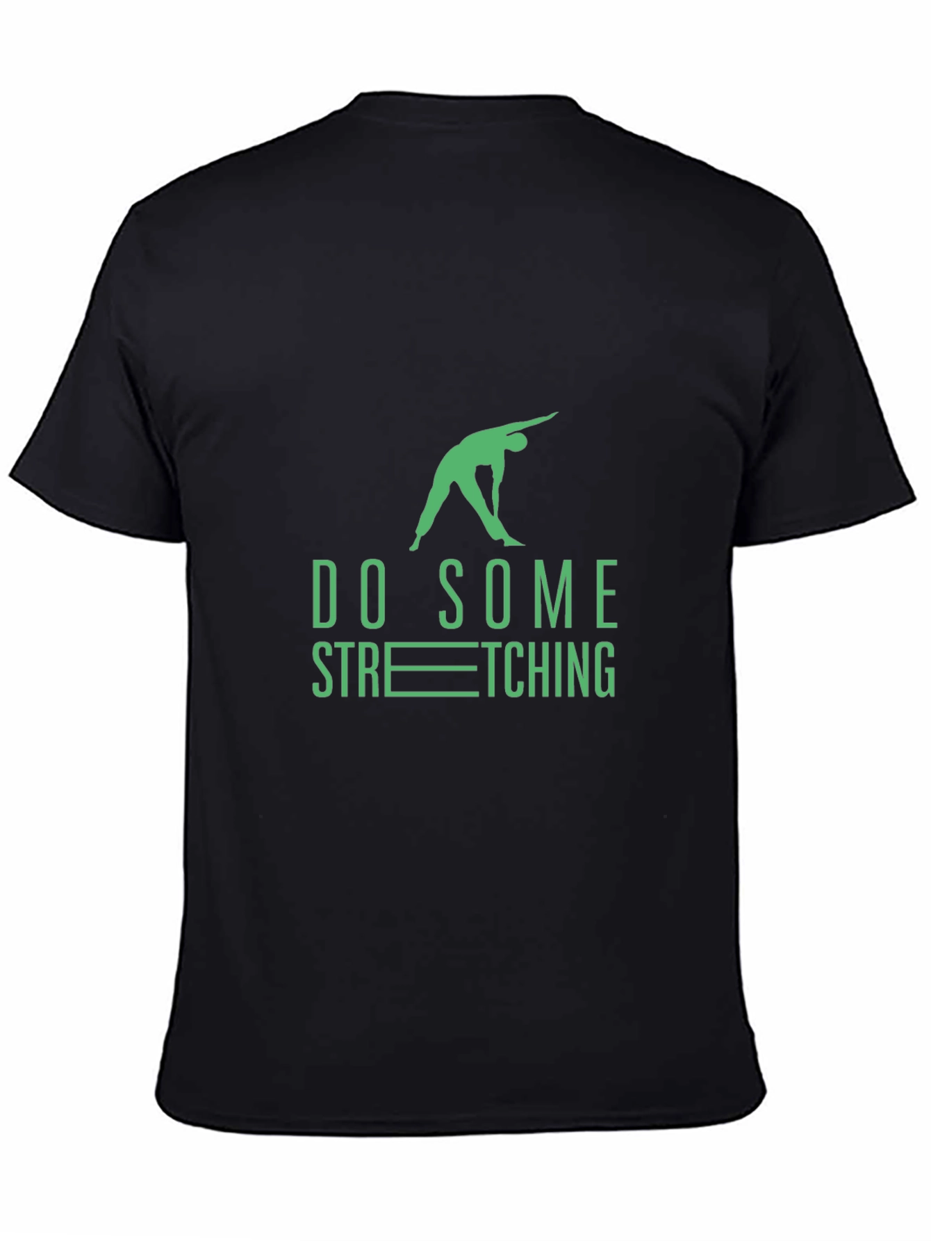 Do Some Stretching Black Graphic Tee