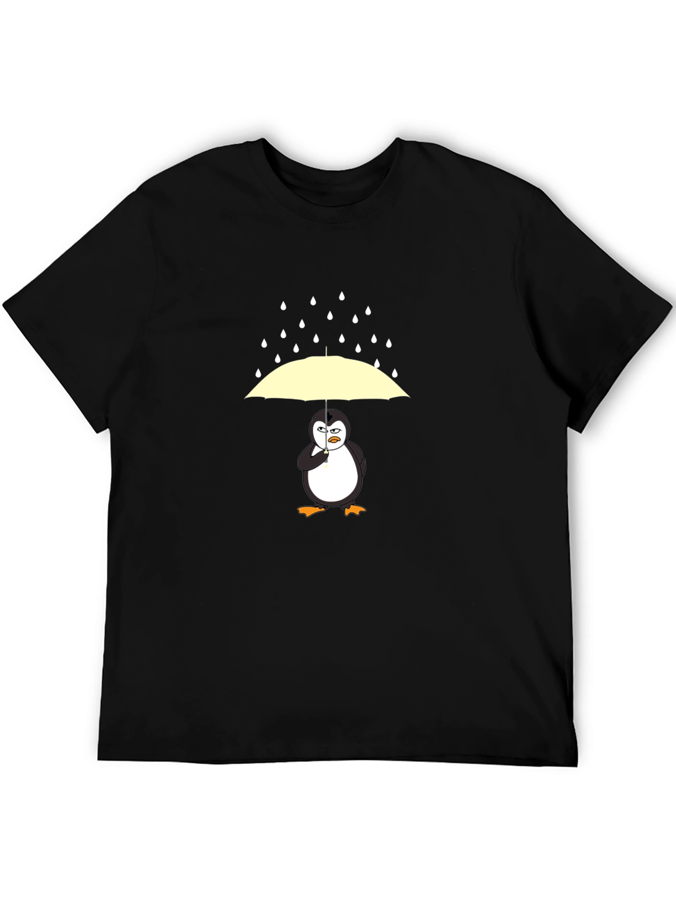 Penguin Umbrella Graphic Tee - Mens Black T-Shirt