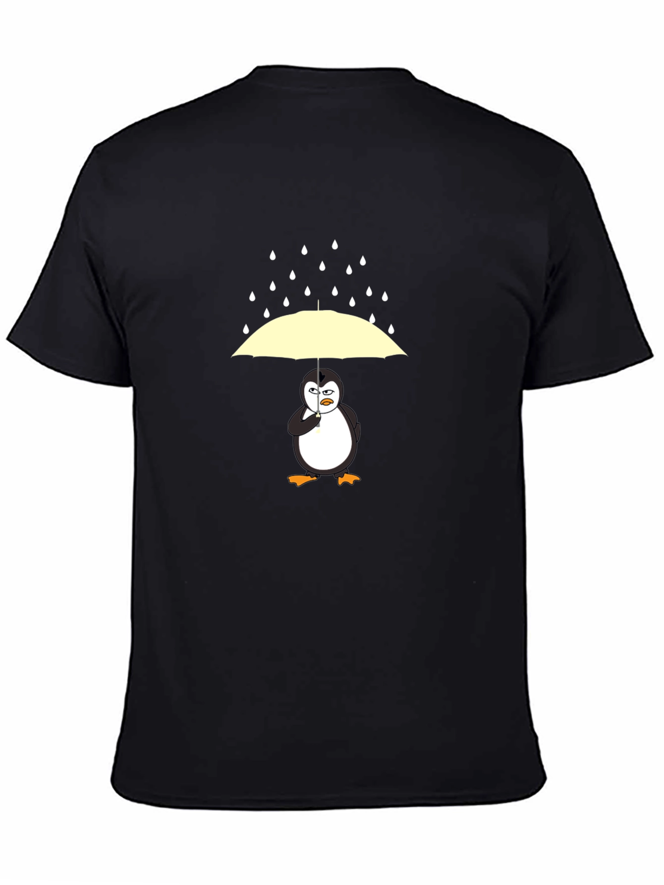Penguin Umbrella Graphic Tee - Mens Black T-Shirt