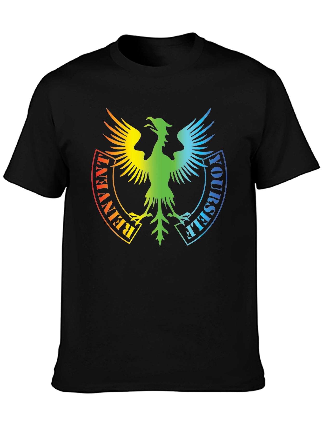 Reinvent Yourself Rainbow Phoenix Graphic Tee