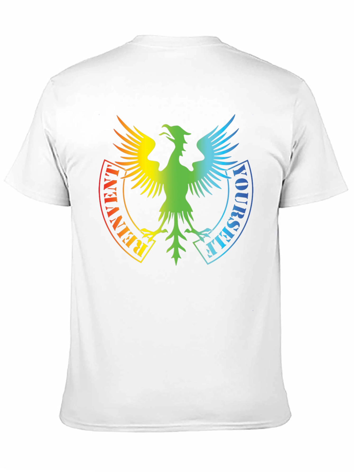 Reinvent Yourself Rainbow Phoenix Graphic Tee