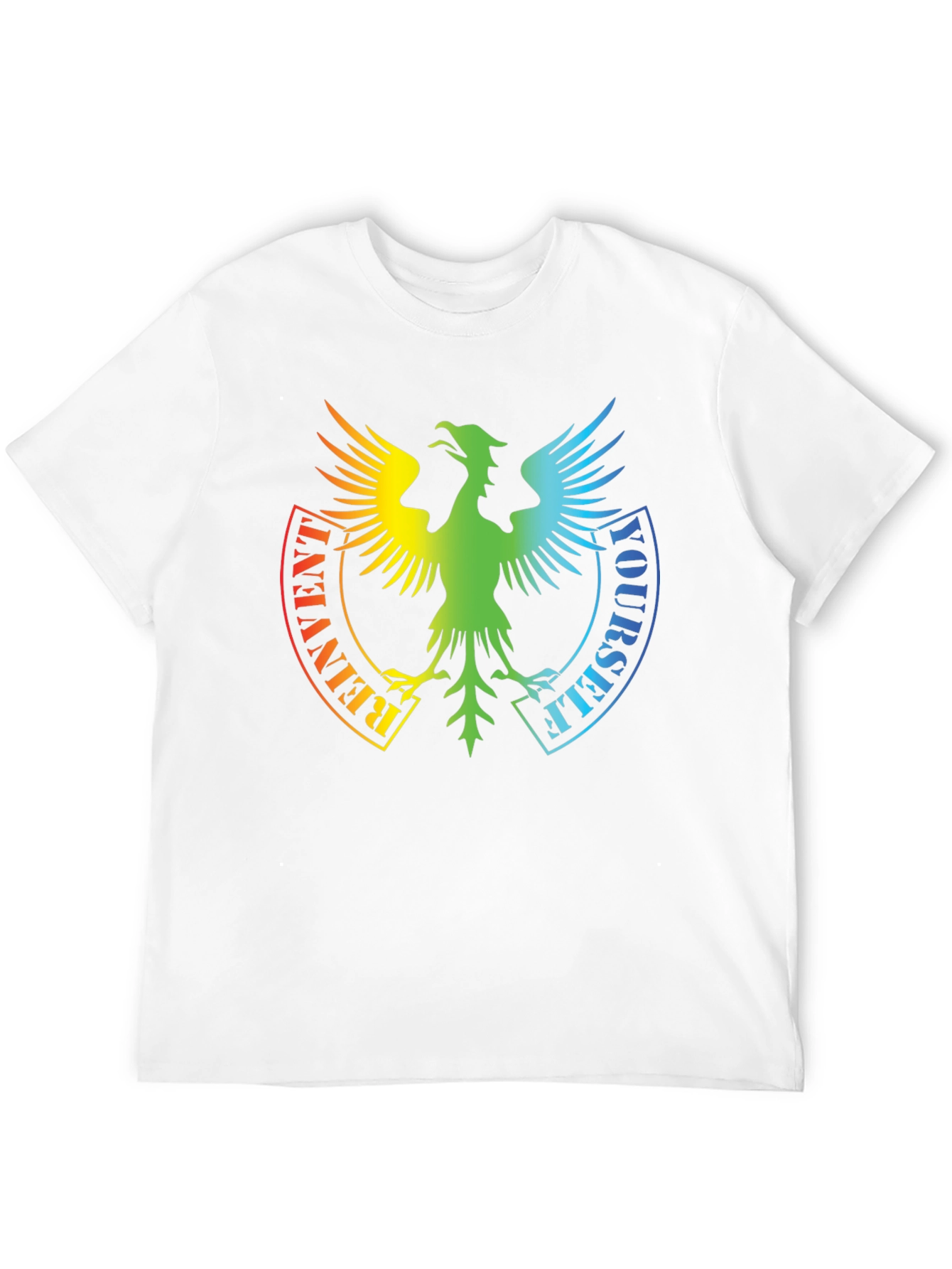 Reinvent Yourself Rainbow Phoenix Graphic Tee