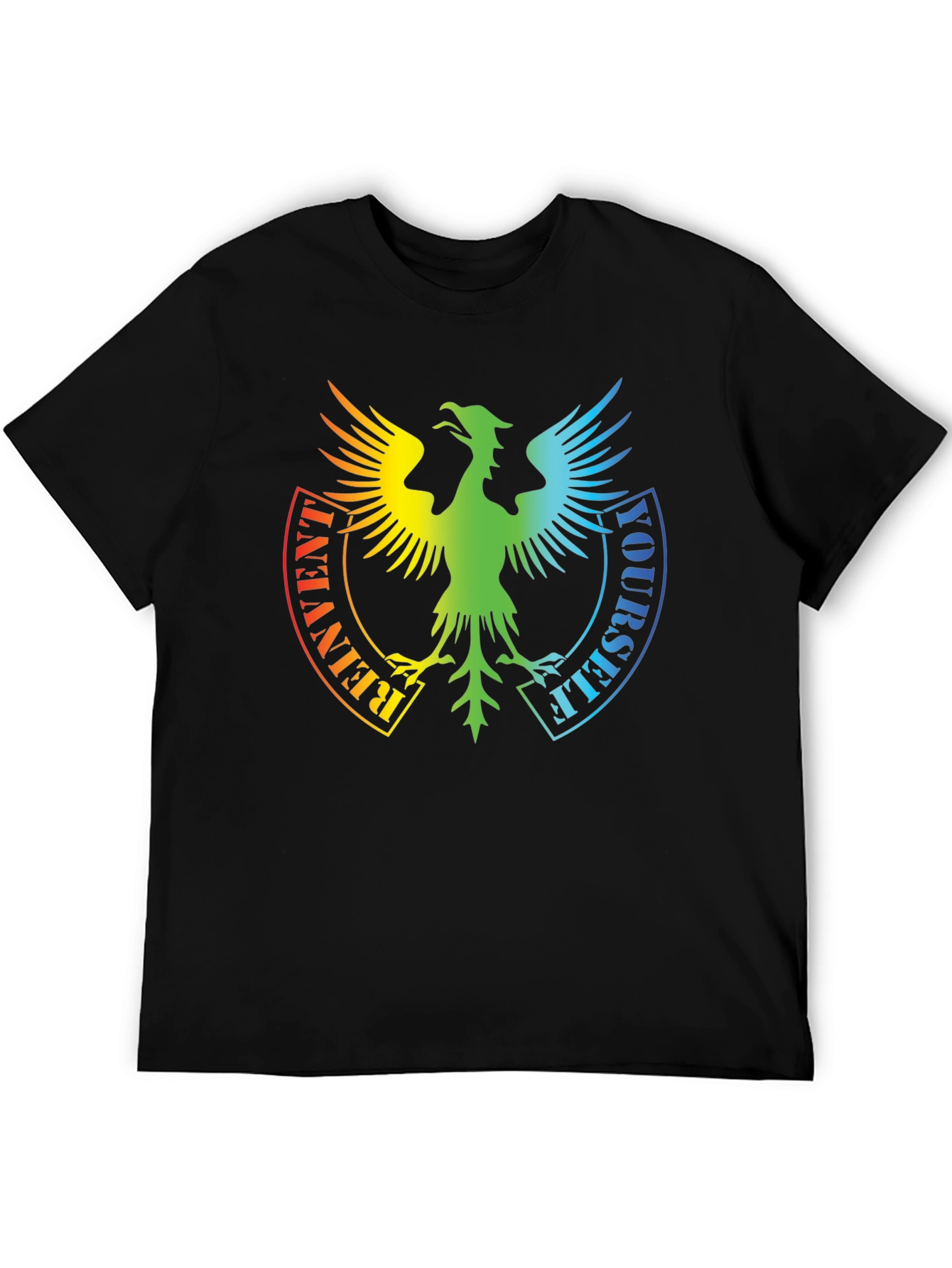 Reinvent Yourself Rainbow Phoenix Graphic Tee