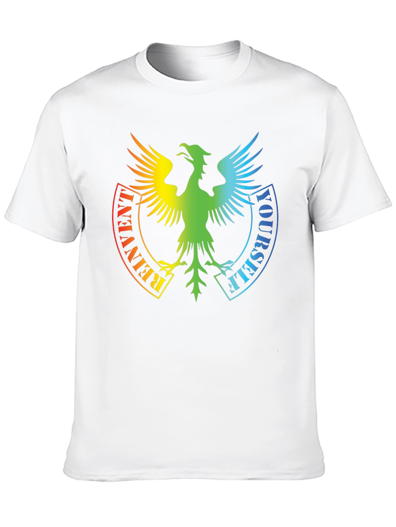 Reinvent Yourself Rainbow Phoenix Graphic Tee