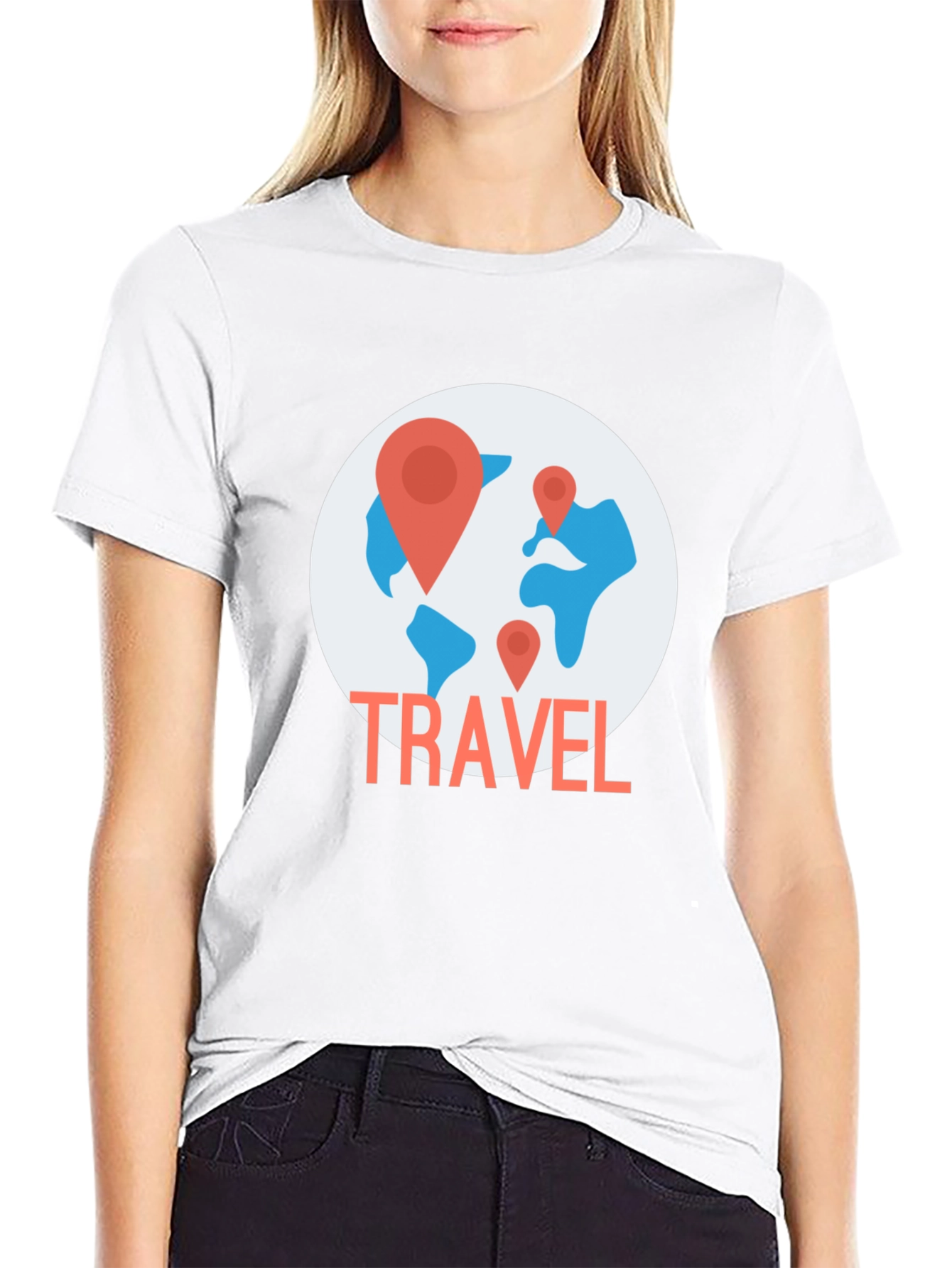 Travel World Map Graphic T-Shirt